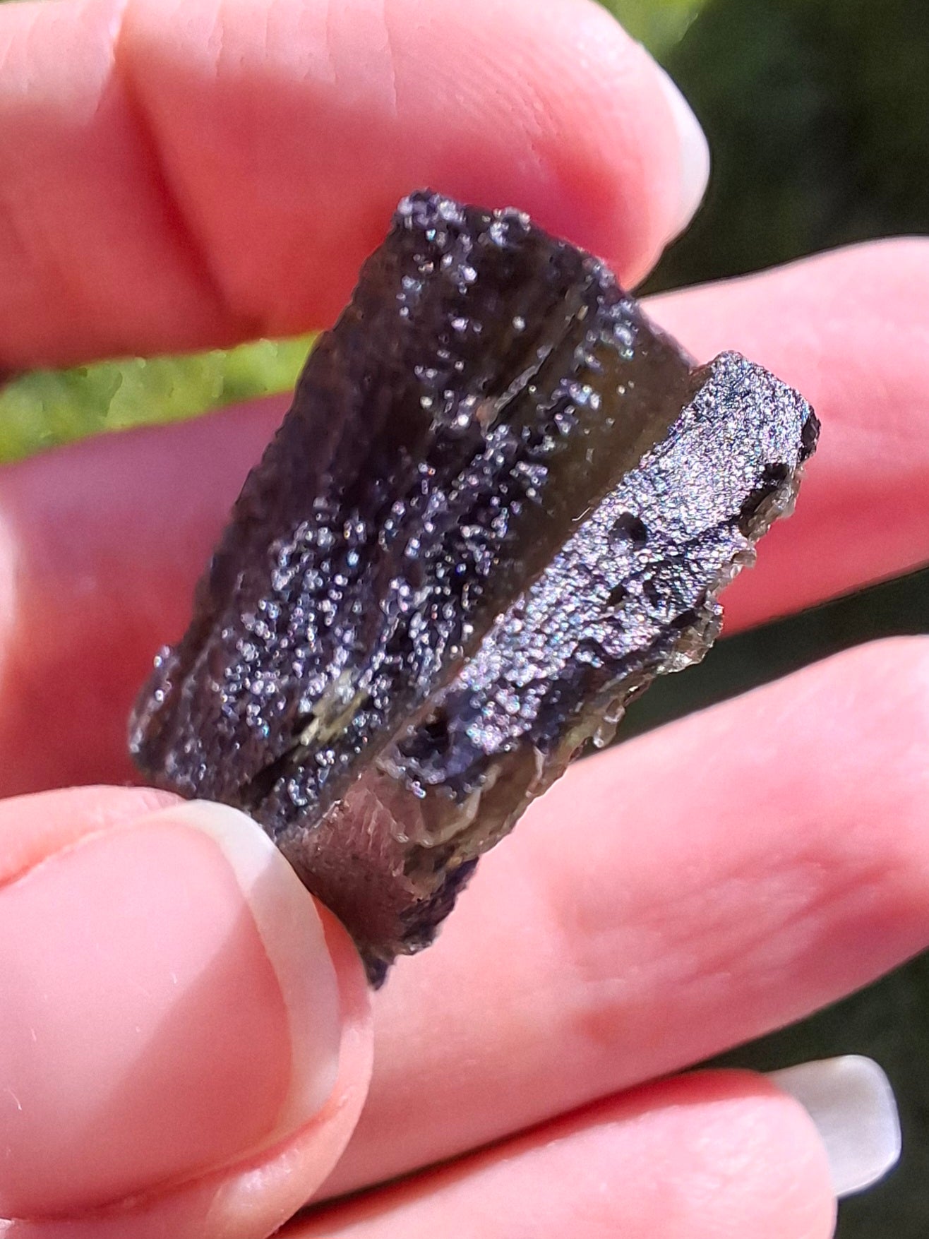 Moldavite Piece, SLAVCE, 13.52g, Tektite (Ref: 1178)