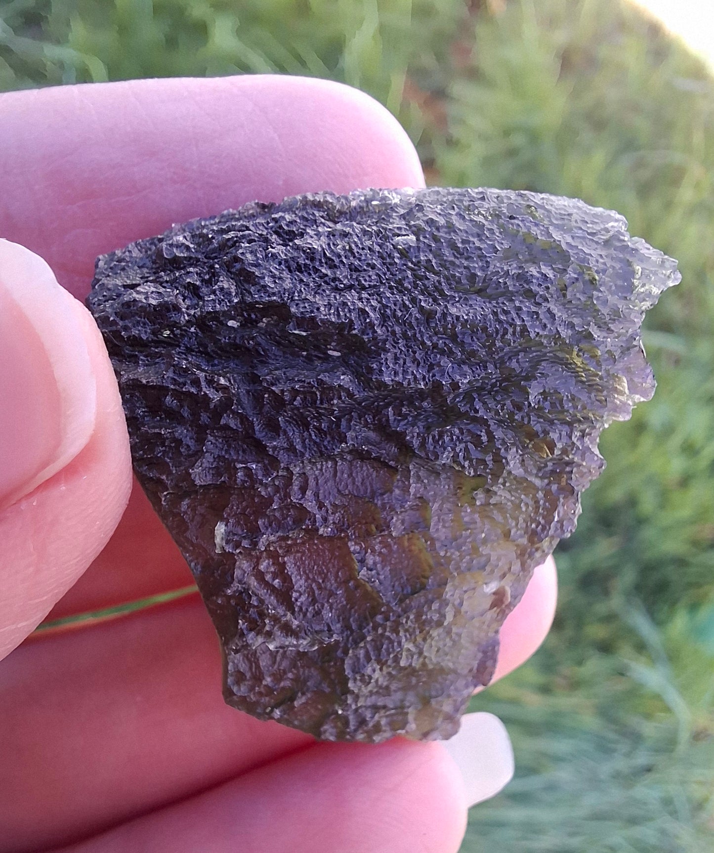 Moldavite Piece, SLAVCE, 13.52g, Tektite (Ref: 1178)