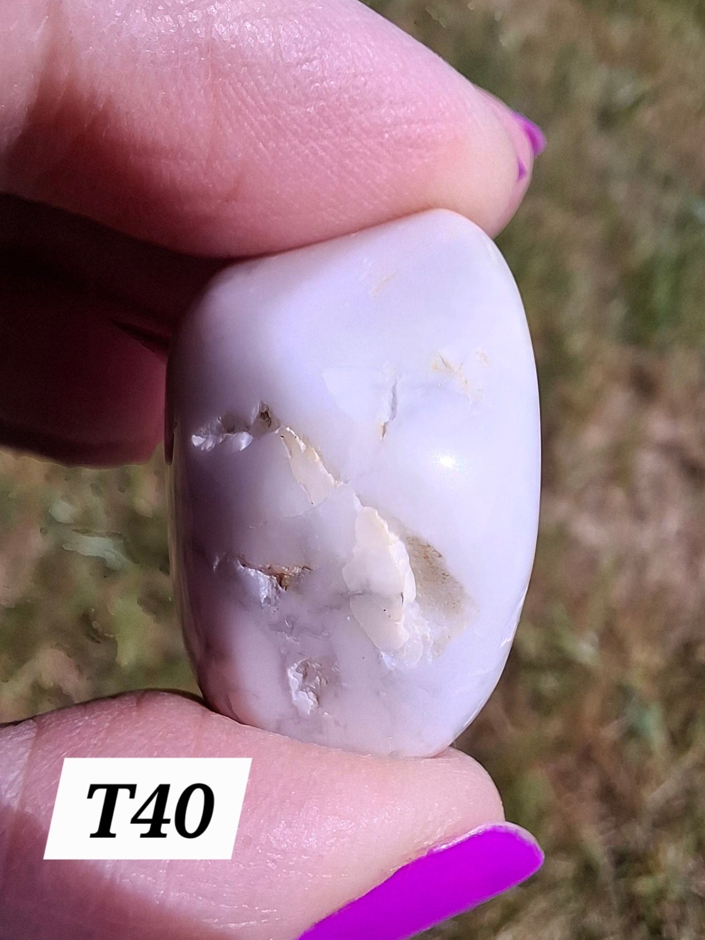 Howlite, Tumble Stone, Crystal (Ref: T40)