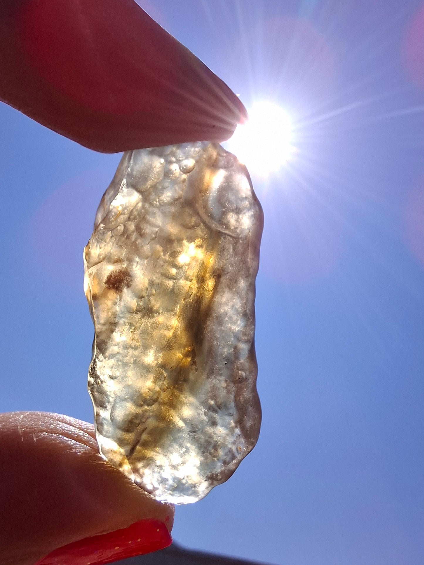 Libyan Desert Glass (darker) Piece, 8.76g, Tektite (Ref: L1367)