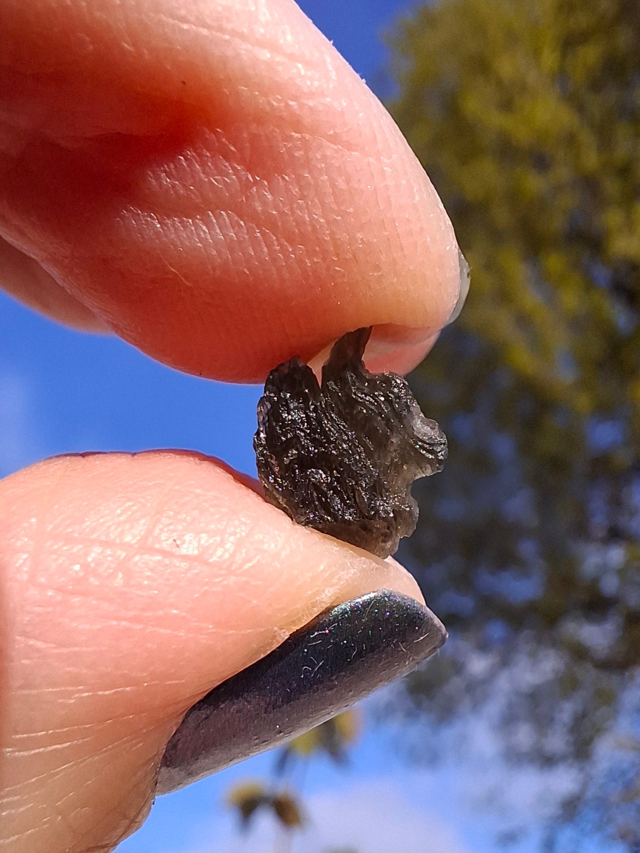 Moldavite Piece, 0.50g, Tektite (Ref: 1395)