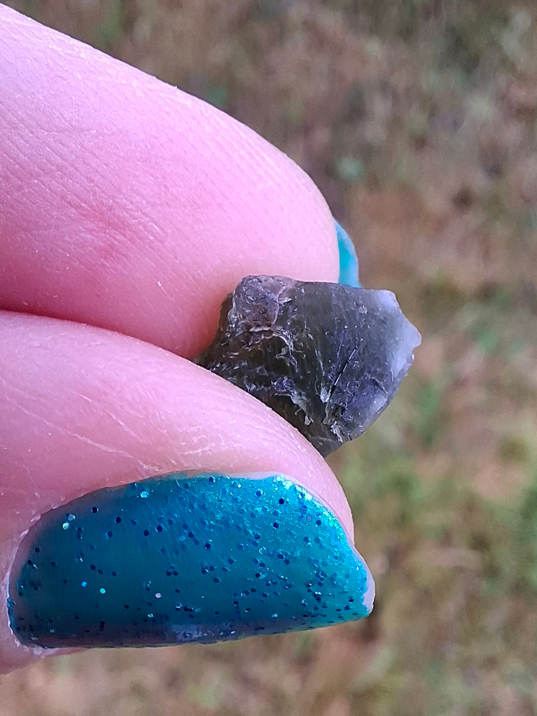 Moldavite Piece, 0.92g, Tektite (Ref: 1418)