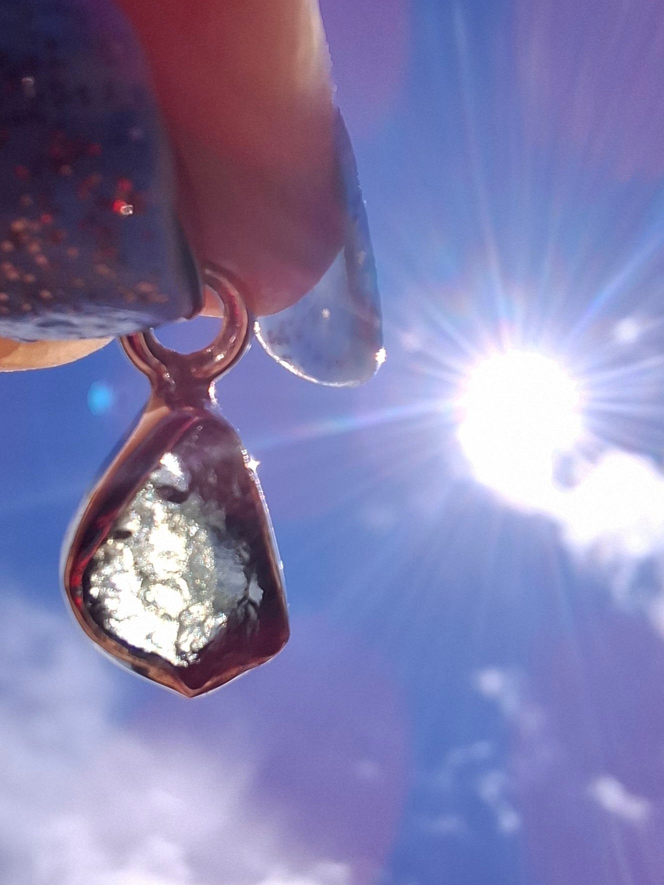 Moldavite Pendant, 925 Silver, Tektite (Ref: P76)