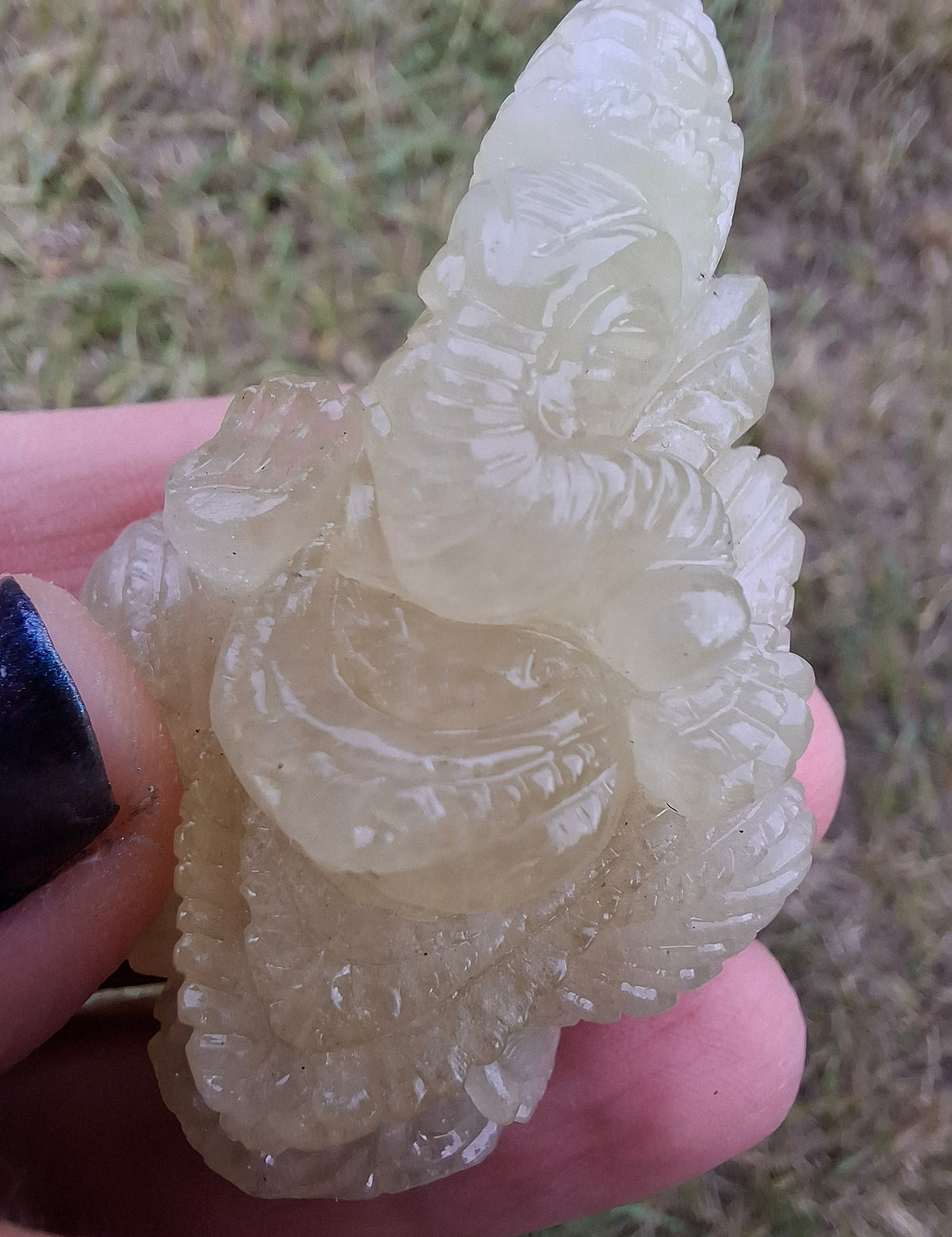 Libyan Desert Glass GANESHA craving, 31.21g, Tektite (Ref: Ganesha2)
