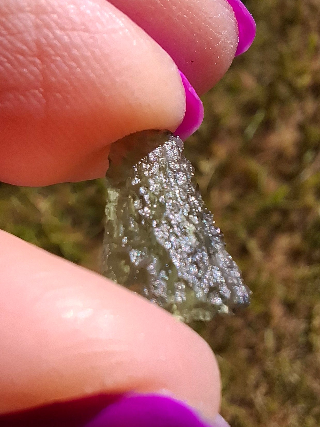 Moldavite small Piece, 0.39g. Tektite (Ref: 1430)