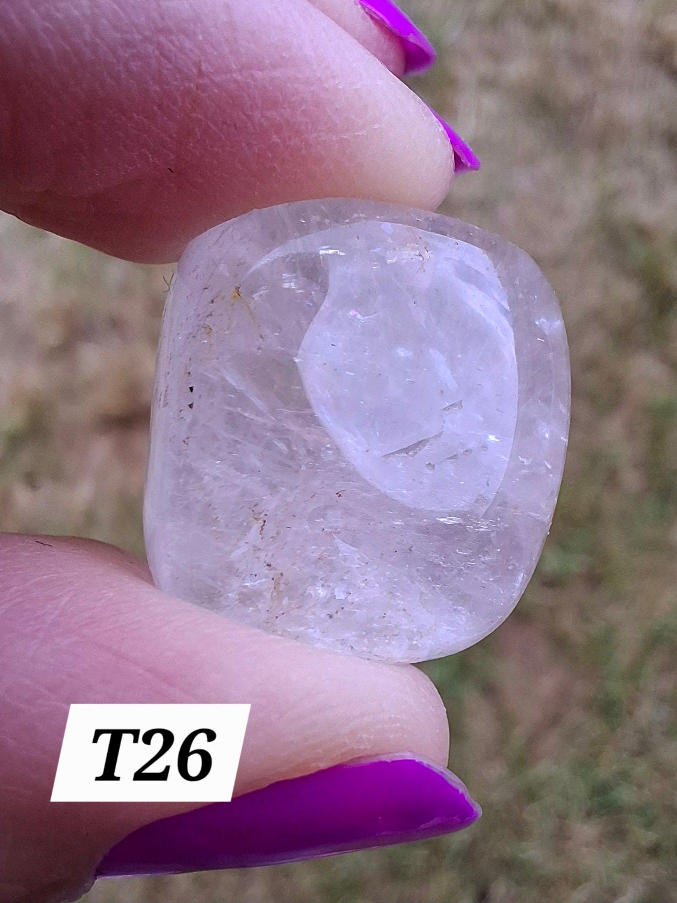 Clear Quartz, Tumble Stone, Crystal 🌈 (Ref: T26)