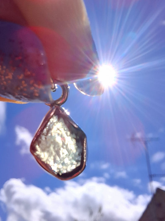 Moldavite Pendant, 925 Silver, Tektite (Ref: P88)