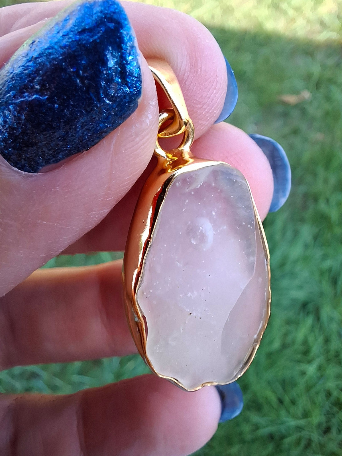 Libyan Desert Glass Pendant, 14K GOLD Plated, Tektite (Ref: LP114)