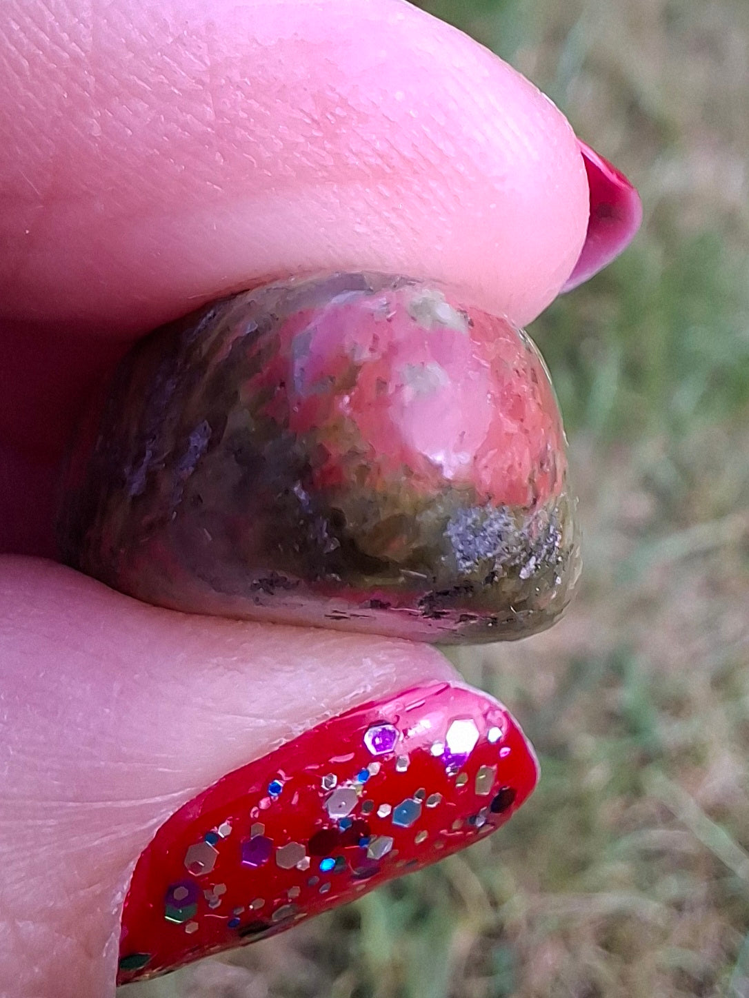 Unakite, Tumble Stone, Crystal (Ref: T180)