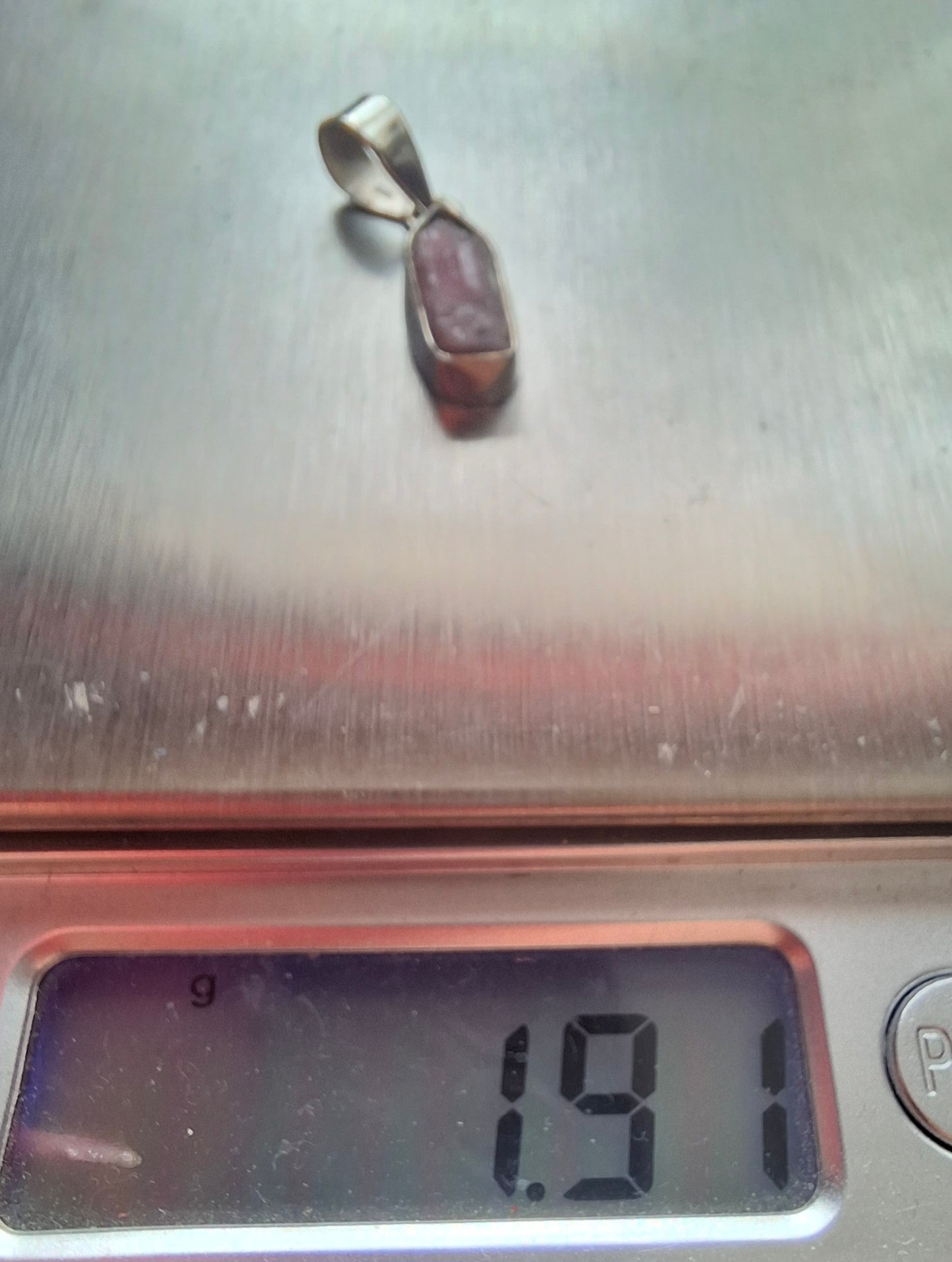 Pink Tourmaline Pendant, 925 Silver, Crystal (Ref: PT54)