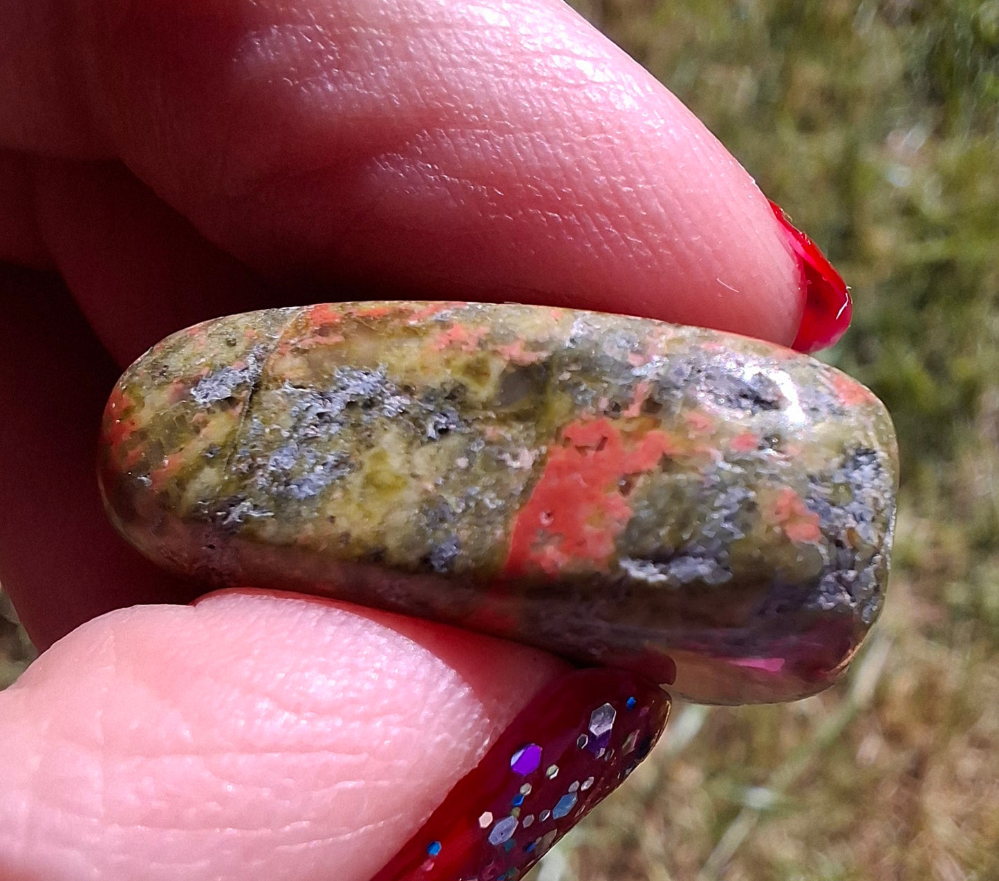 Unakite, Tumble Stone, Crystal (Ref: T180)