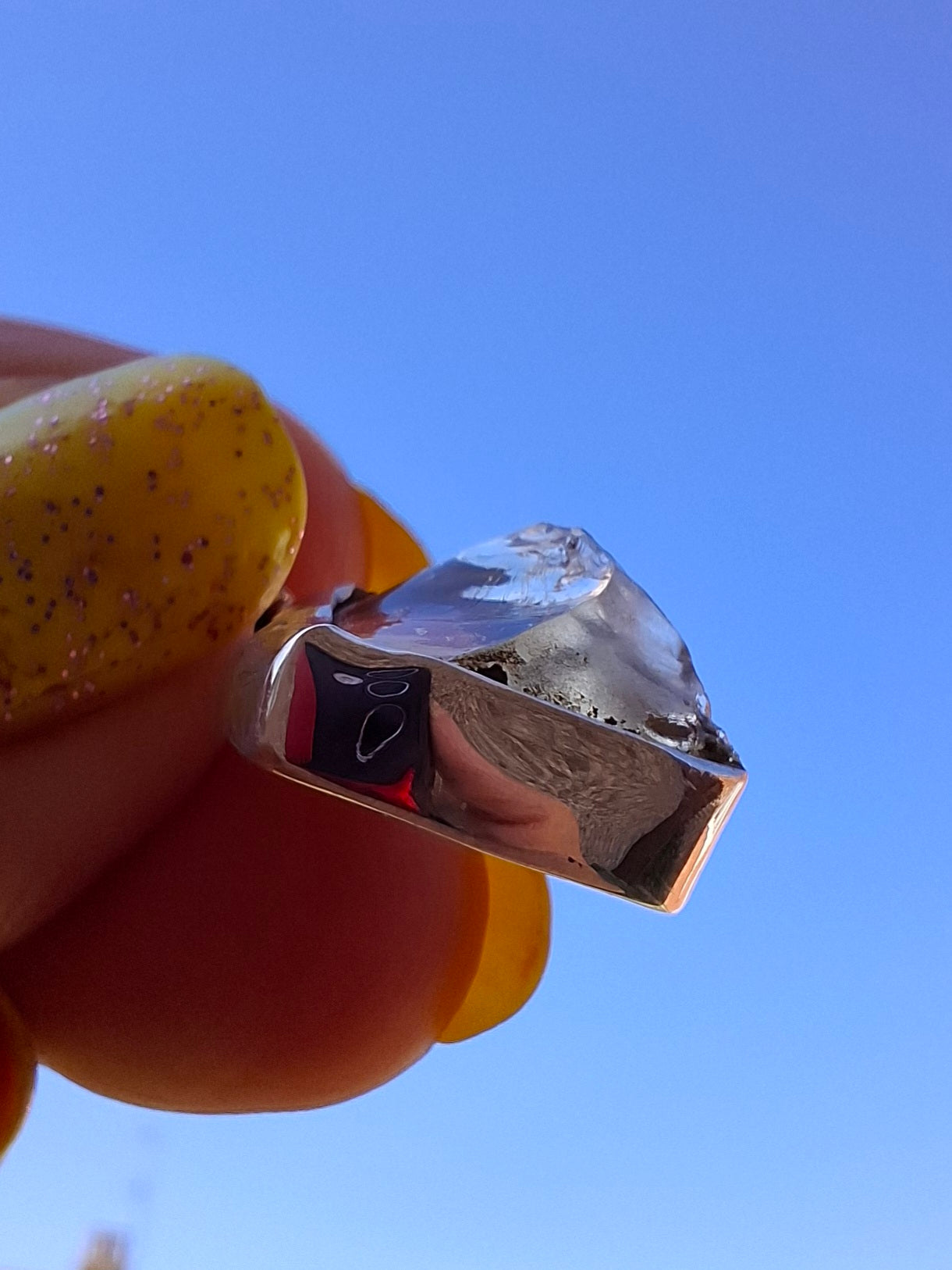 Libyan Desert Glass Pendant, 925 Silver, Tektite (Ref: LP101)