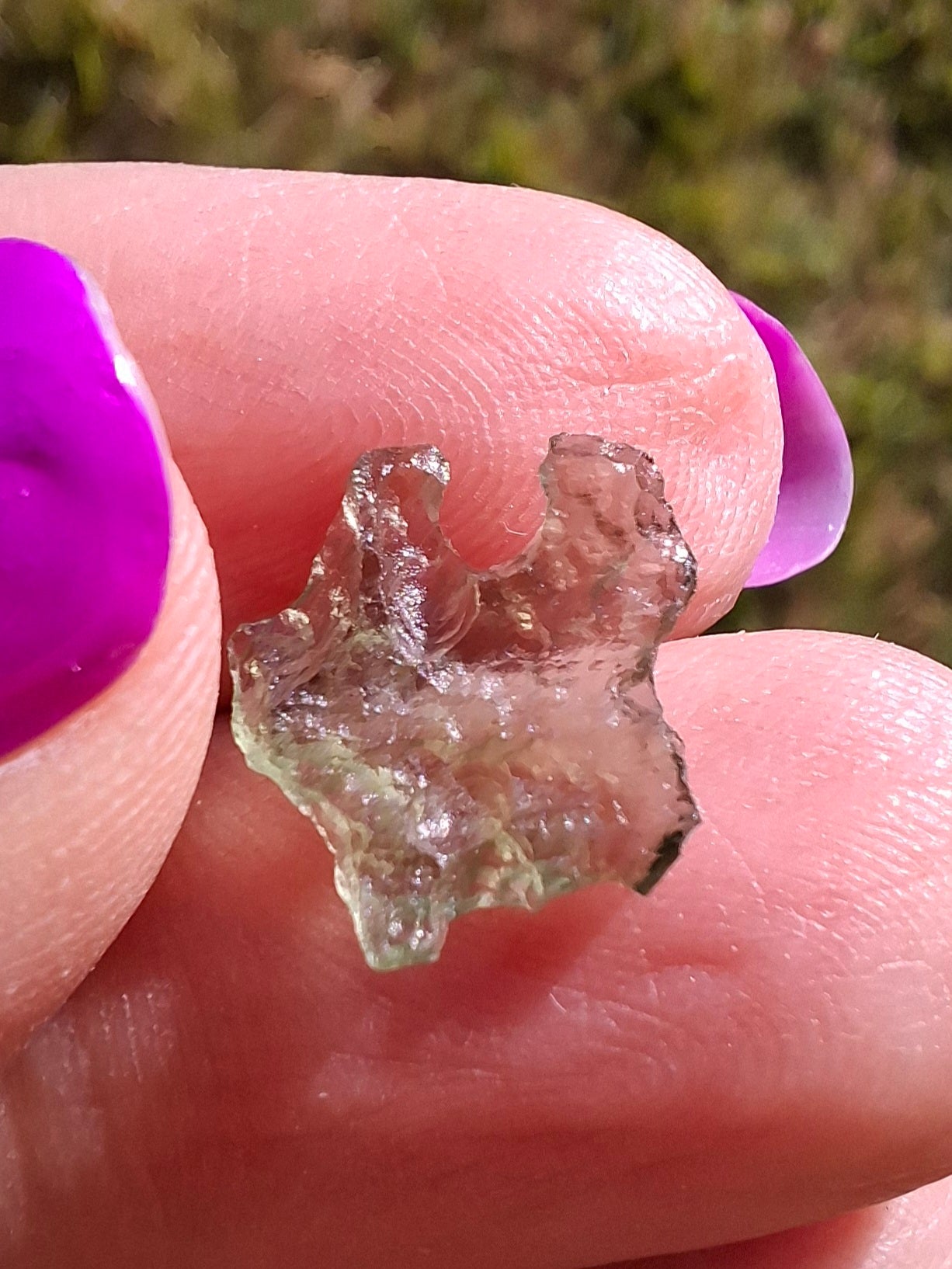 Moldavite small Piece, 0.30g, Tektite (Ref: 1437)