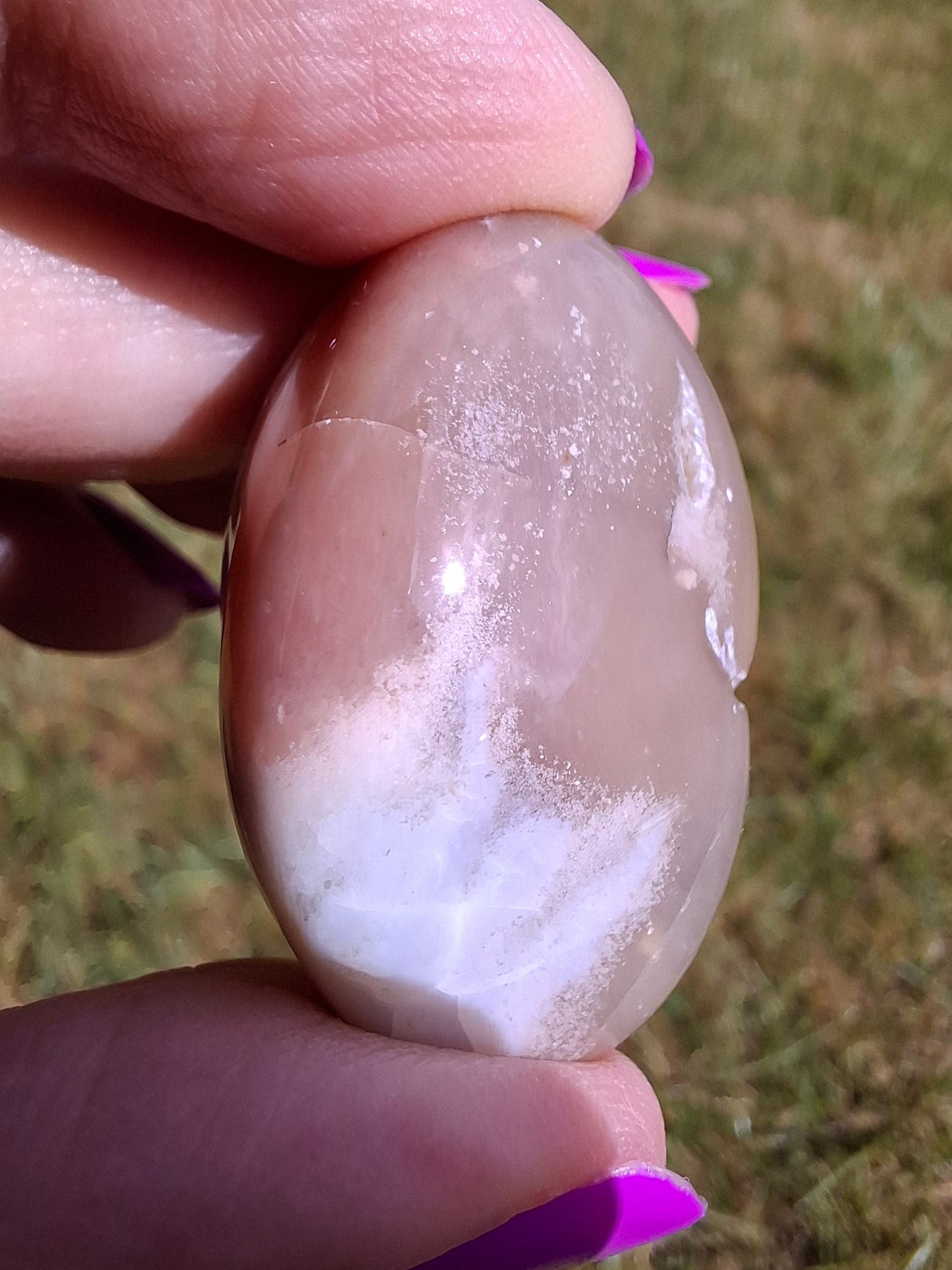 Flower Agate, Tumble Stone, Crystal (Ref: T75)