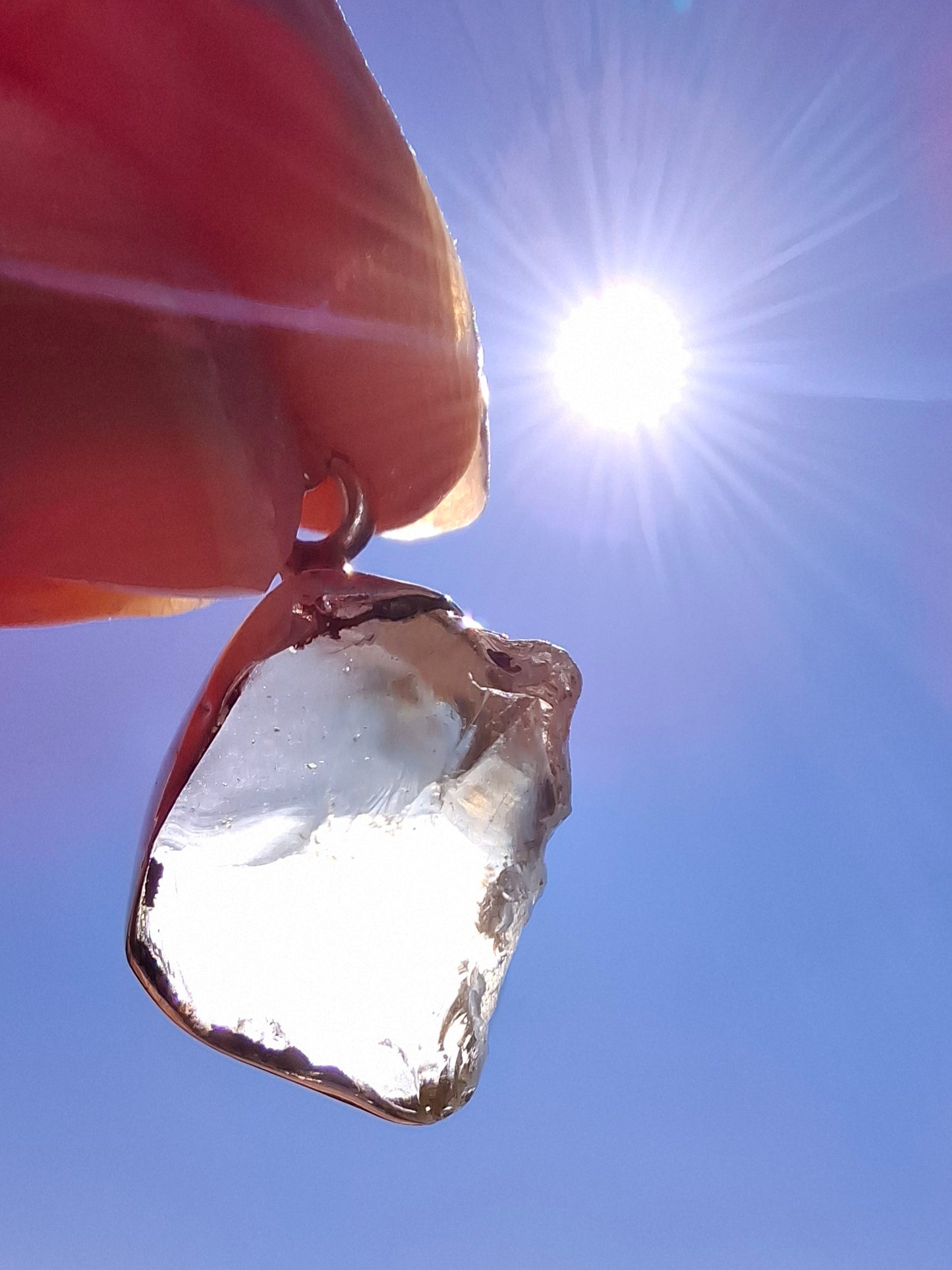 Libyan Desert Glass Pendant, 925 Silver, Tektite (Ref: LP113)