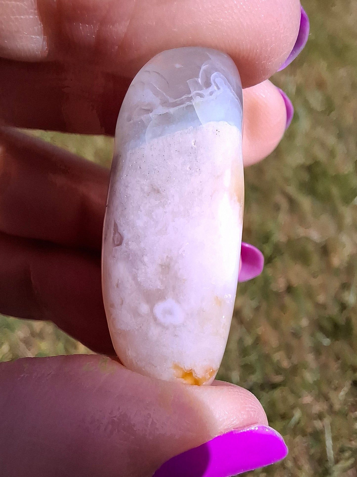 Flower Agate, Tumble Stone, Crystal (Ref: T77)