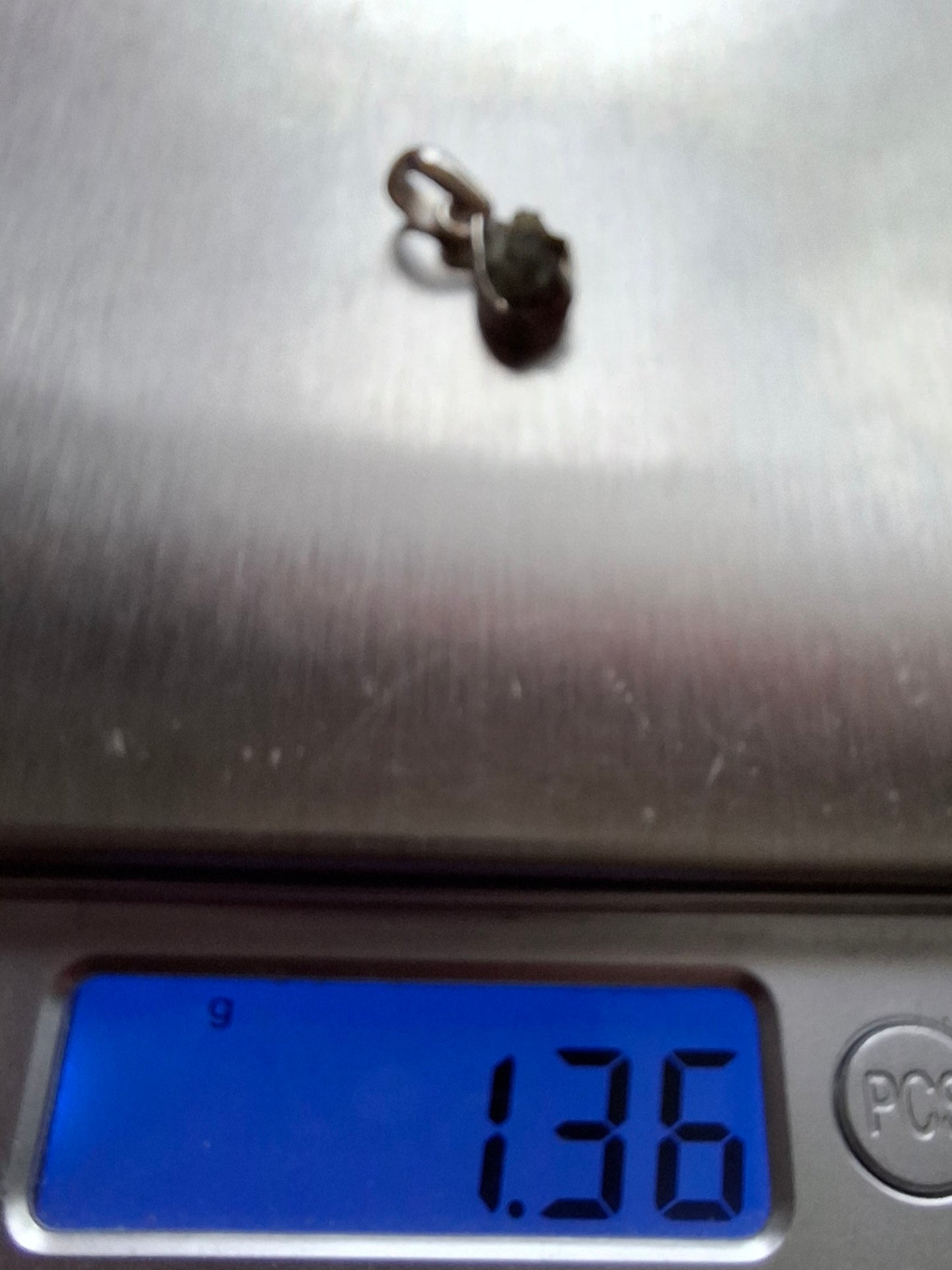 Moldavite Pendant, 925 Silver, Tektite (Ref: P92)