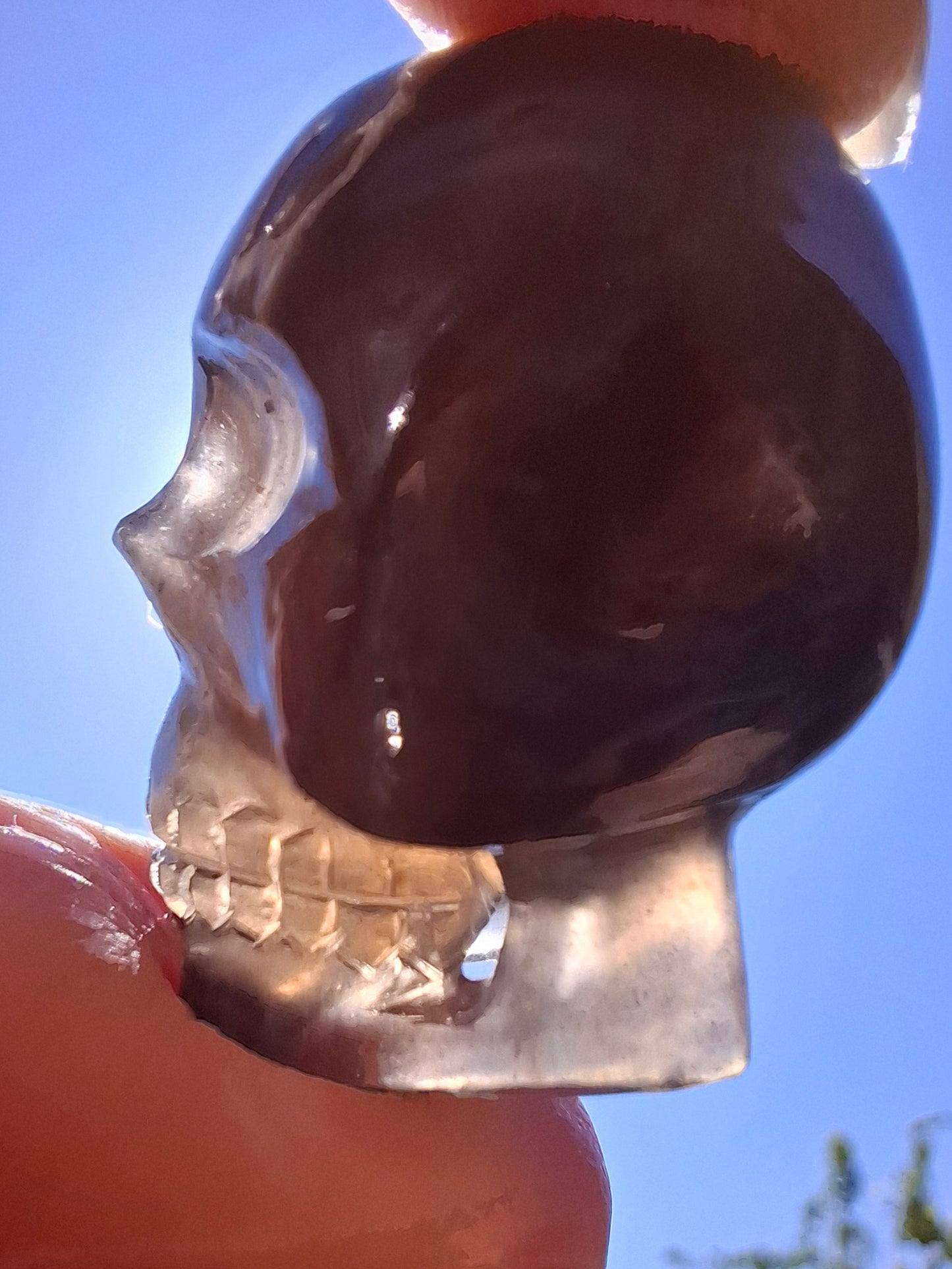 Agni Manitite SKULL Carving, 14.54g, Crystal (Ref: Ag S5)