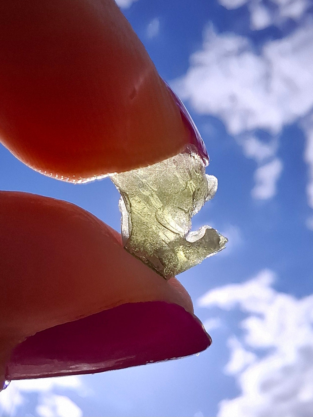Moldavite Piece, 0.45g, Tektite (Ref: 1444)