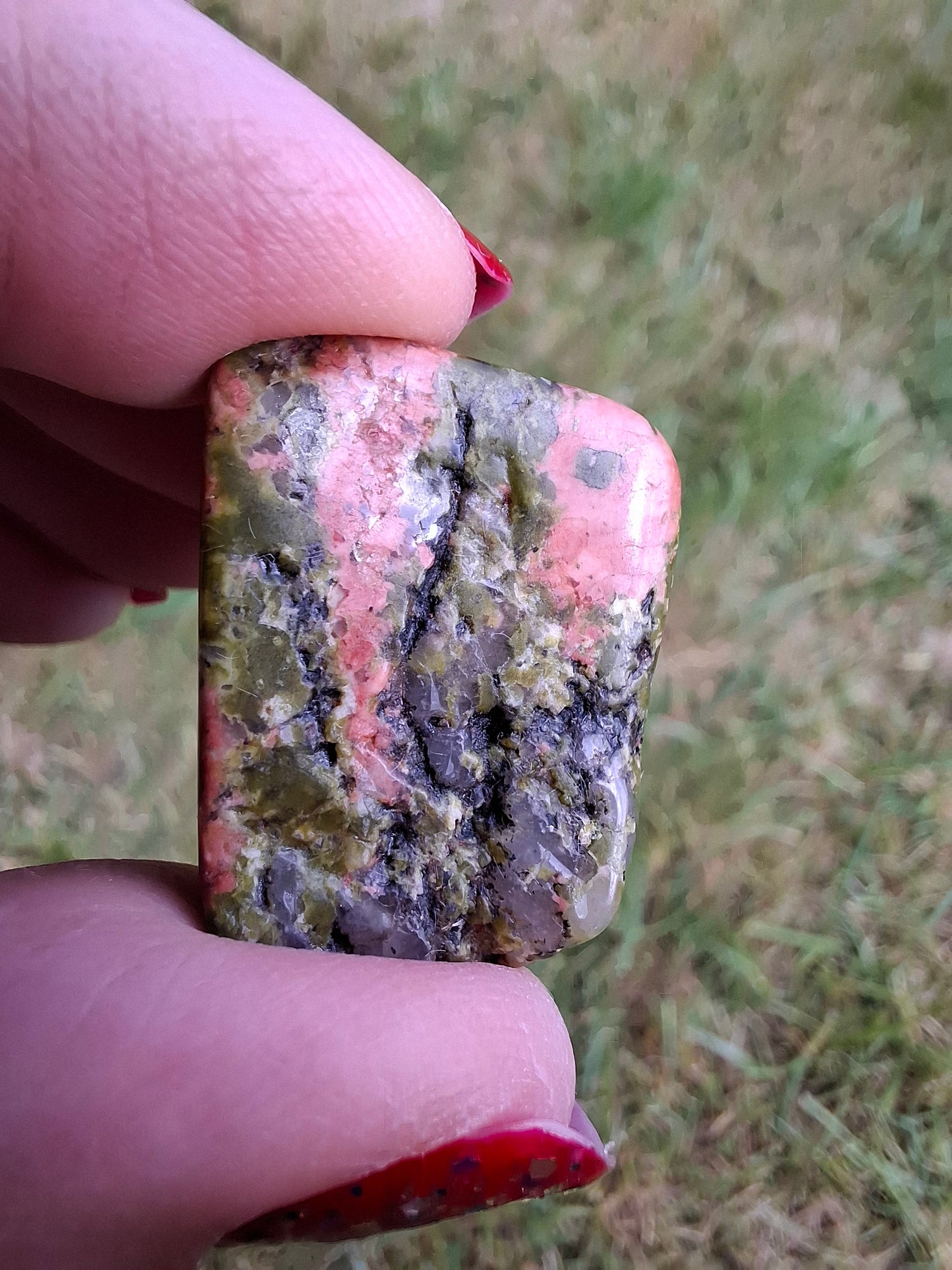 Unakite, Tumble Stone, Crystal (Ref: T182)