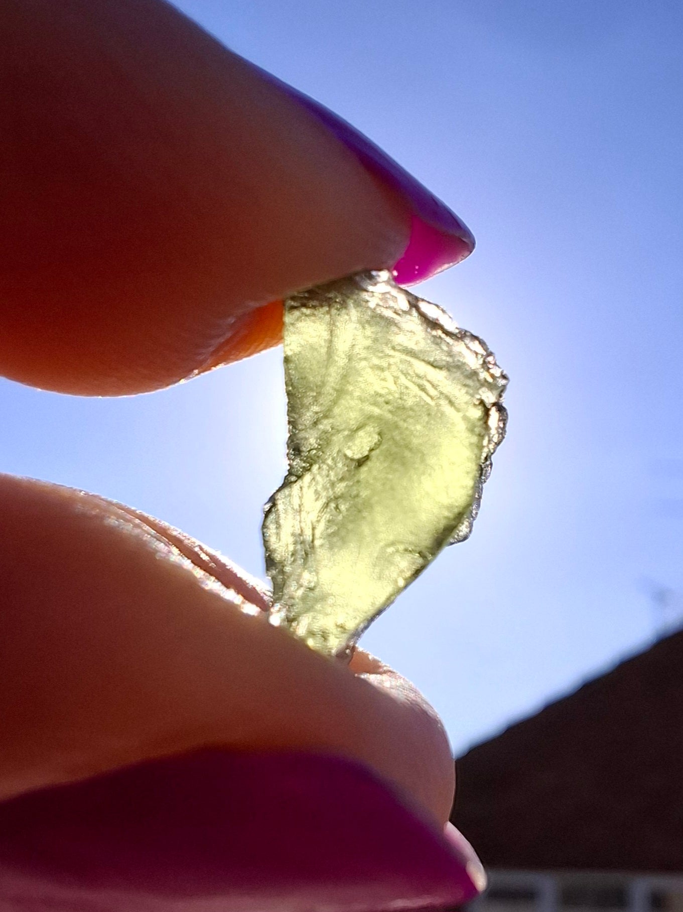 Moldavite Piece, 0.82g, Tektite (Ref: 1456)