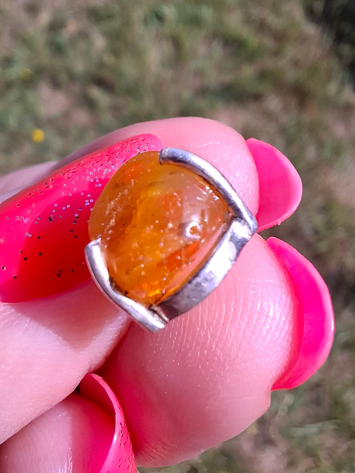 Baltic Amber Pendant, 925 Silver, Fossil (Ref: AP17)