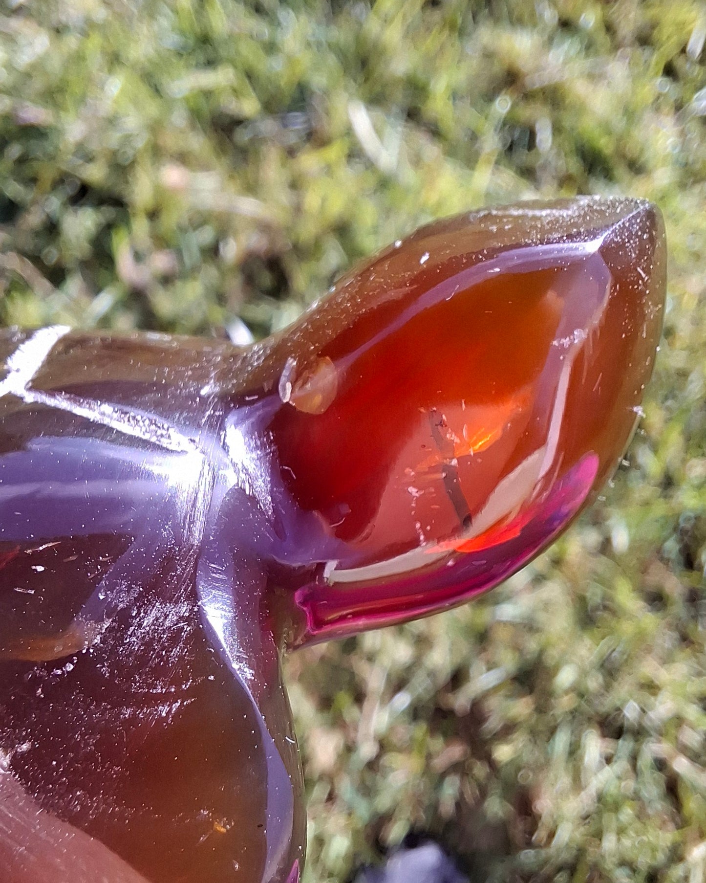 Red Amber Turtle, 49.15g, Carving, Fossil (Ref: TT1)