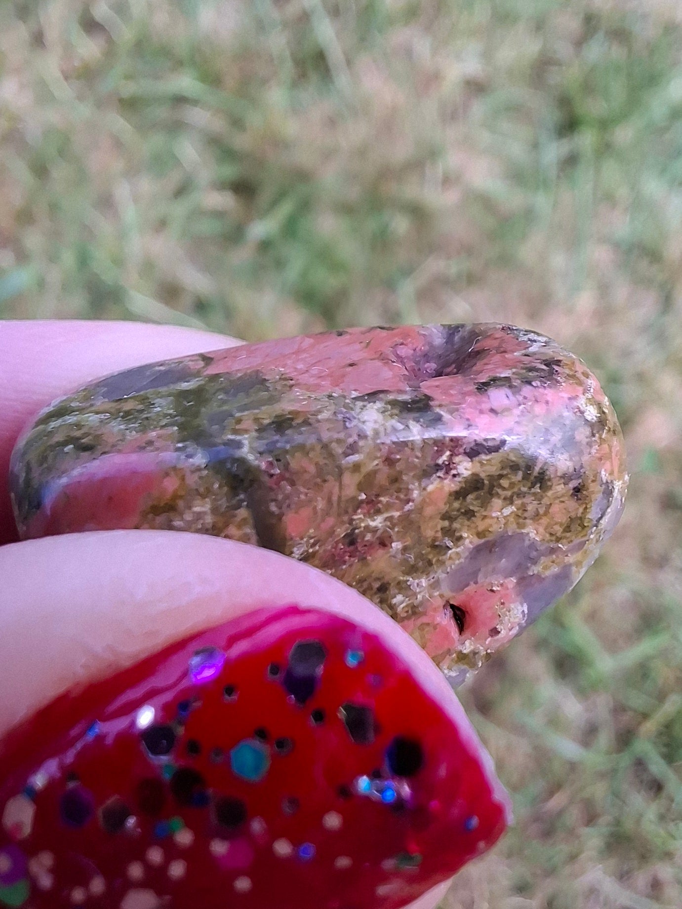 Unakite, Tumble Stone, Crystal (Ref: T185)