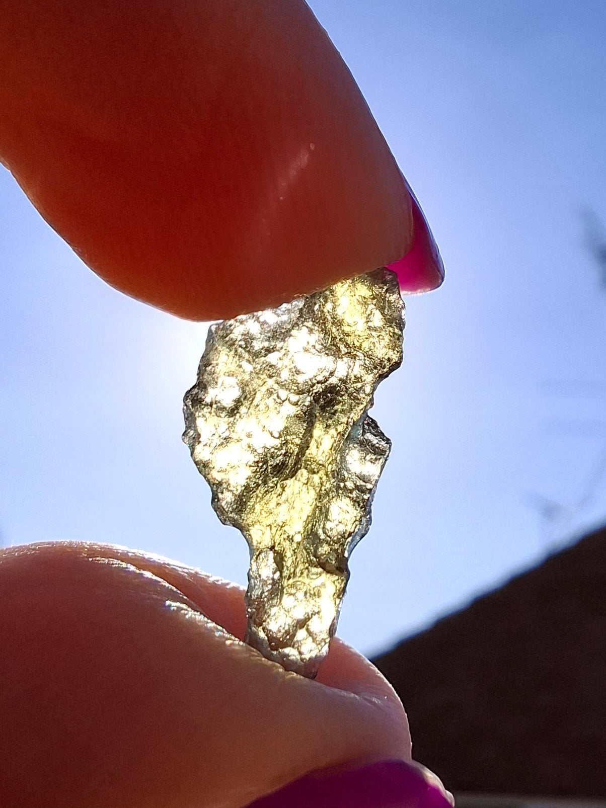 Moldavite Piece, 0.61g, Tektite (Ref: 1457)