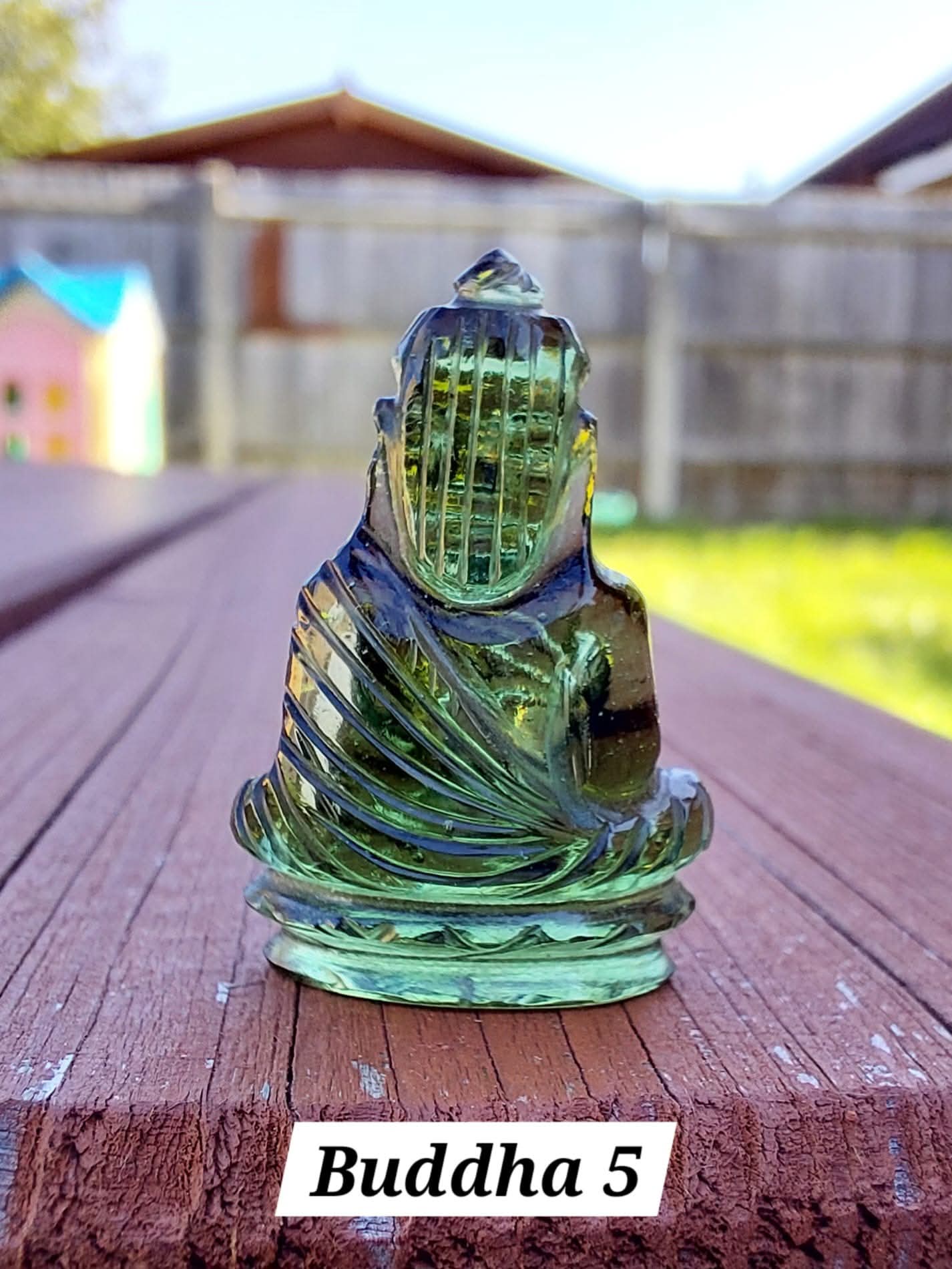 Moldavite BUDDHA Carving, 3.00g, Tektite (Ref: Buddha5)