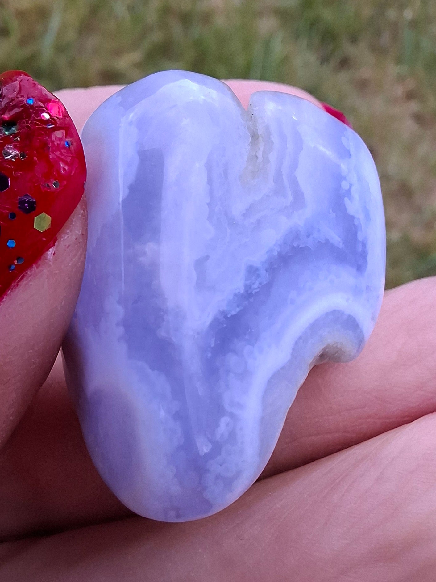 Blue Lace Agate, Tumble Stone, Crystal (Ref: T141)