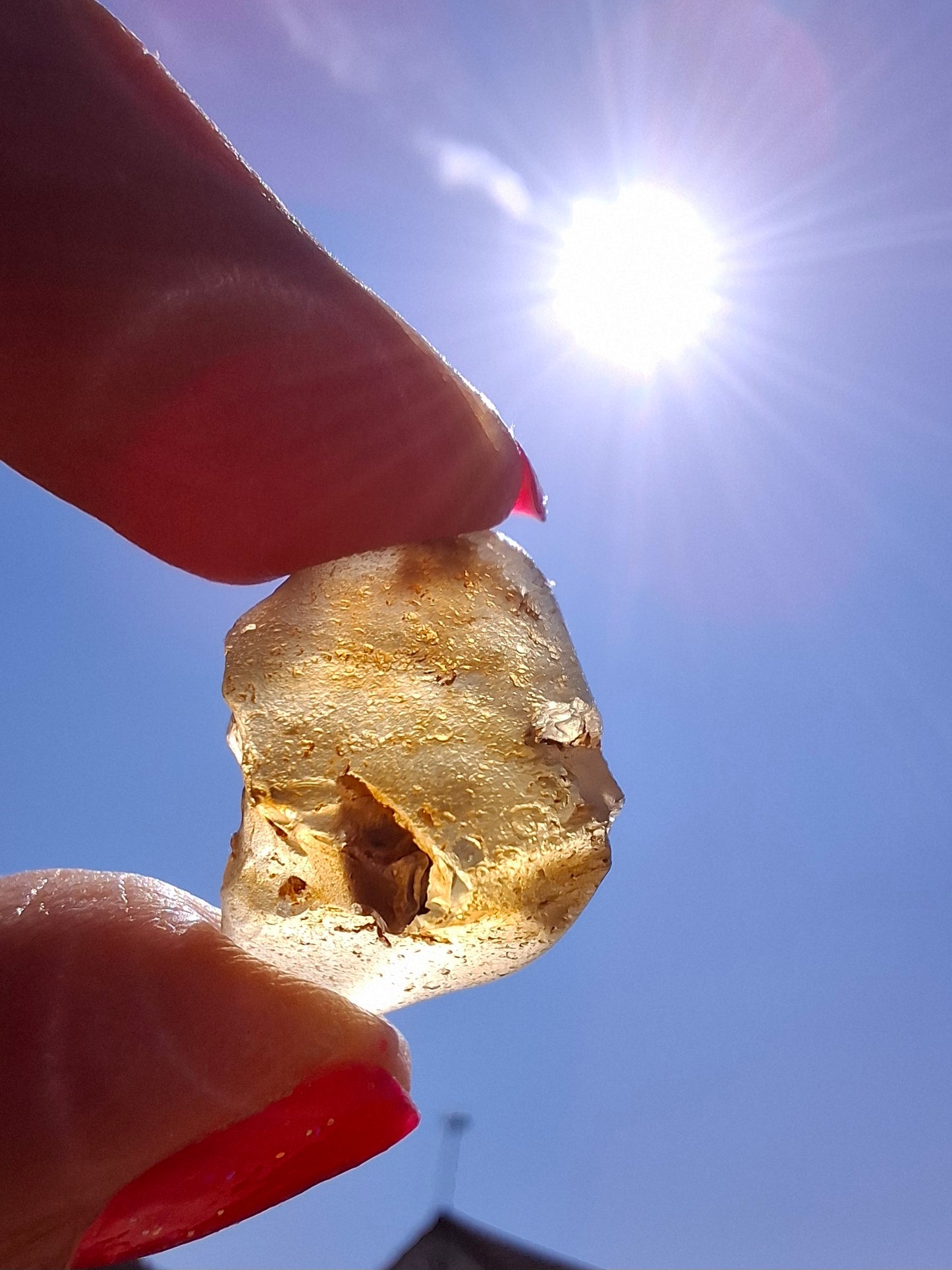 Libyan Desert Glass (darker) Piece, 3.72g, Tektite (Ref: L1378)