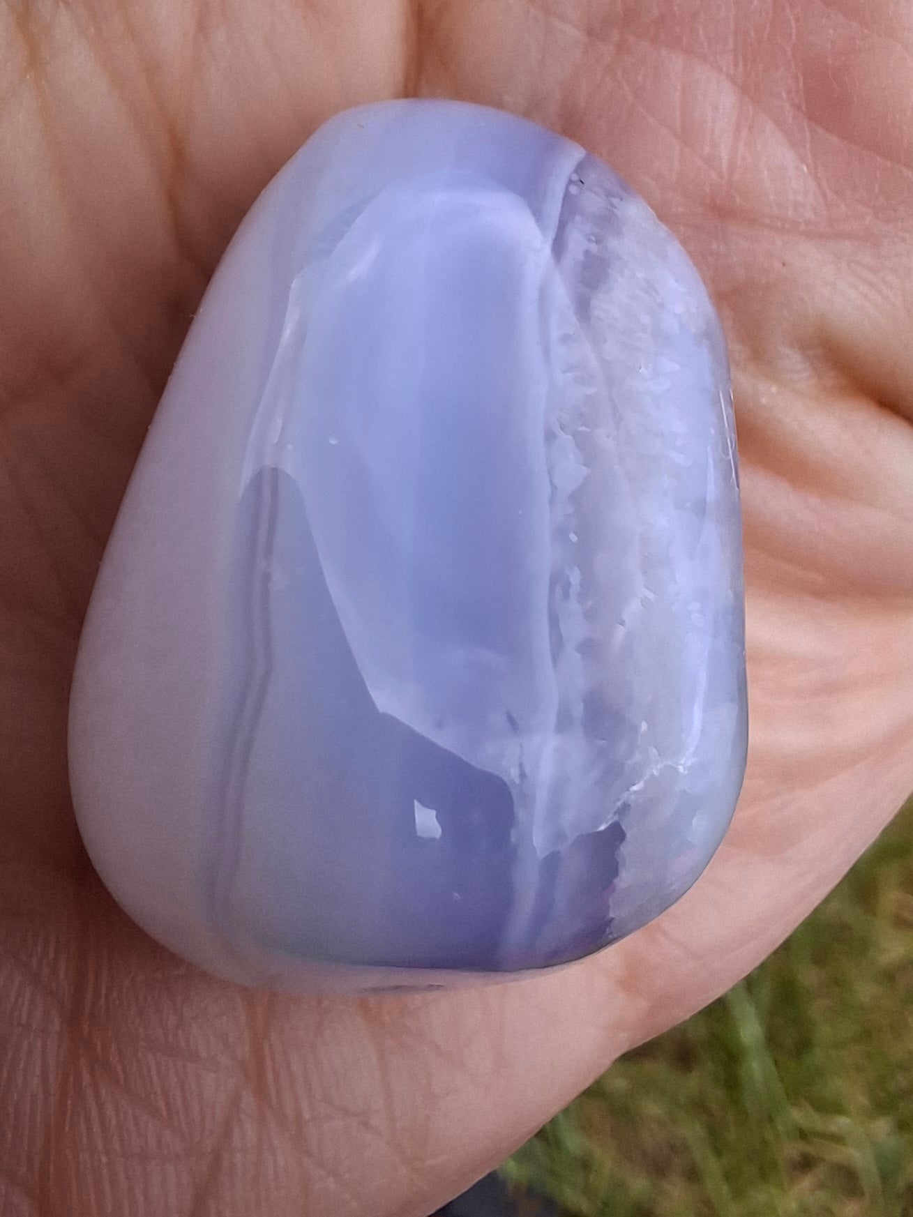 Blue Lace Agate, Tumble Stone, Crystal (Ref: T146)