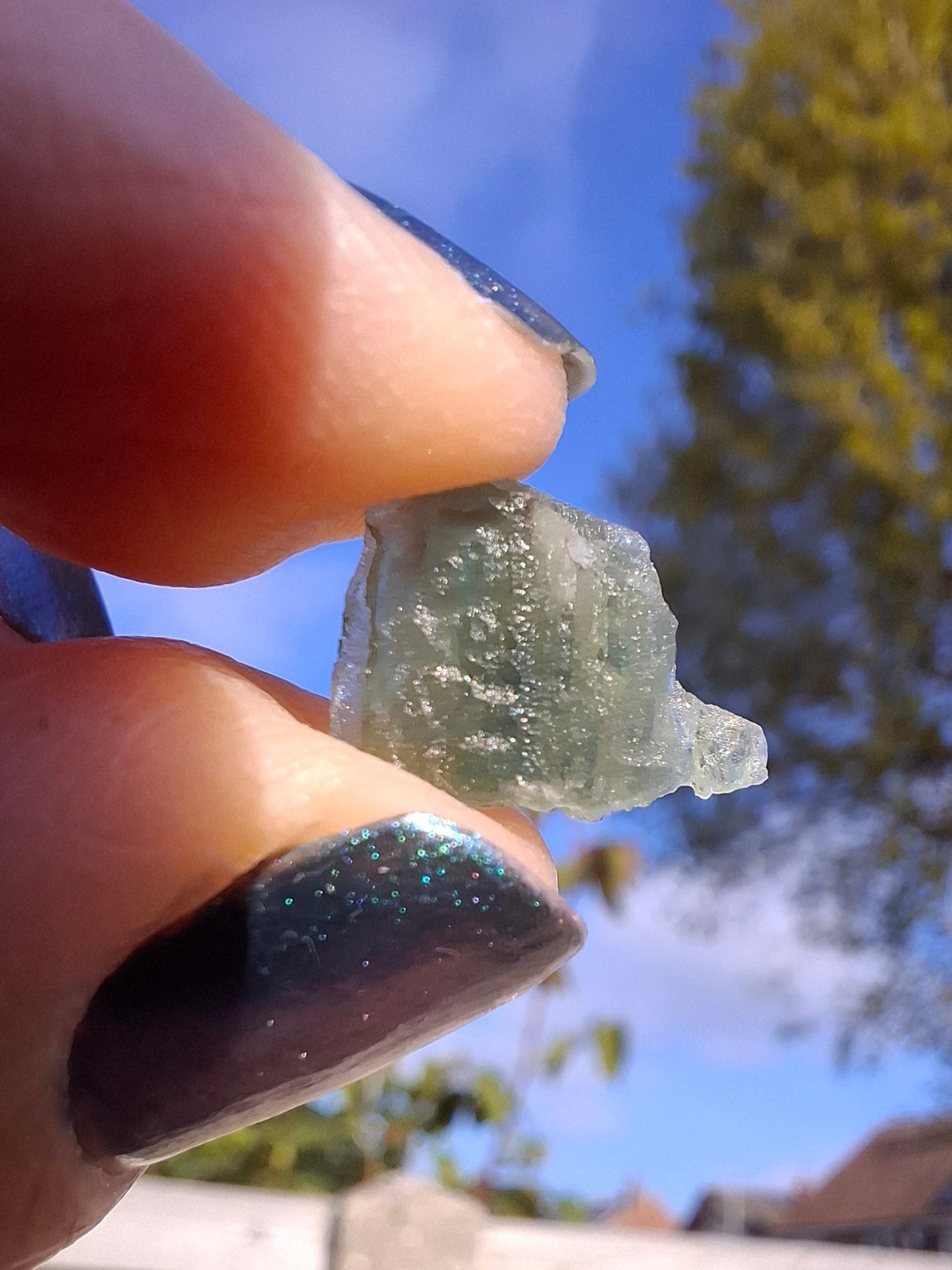 Moldavite Piece, 0.52g, Tektite (Ref: 1389)