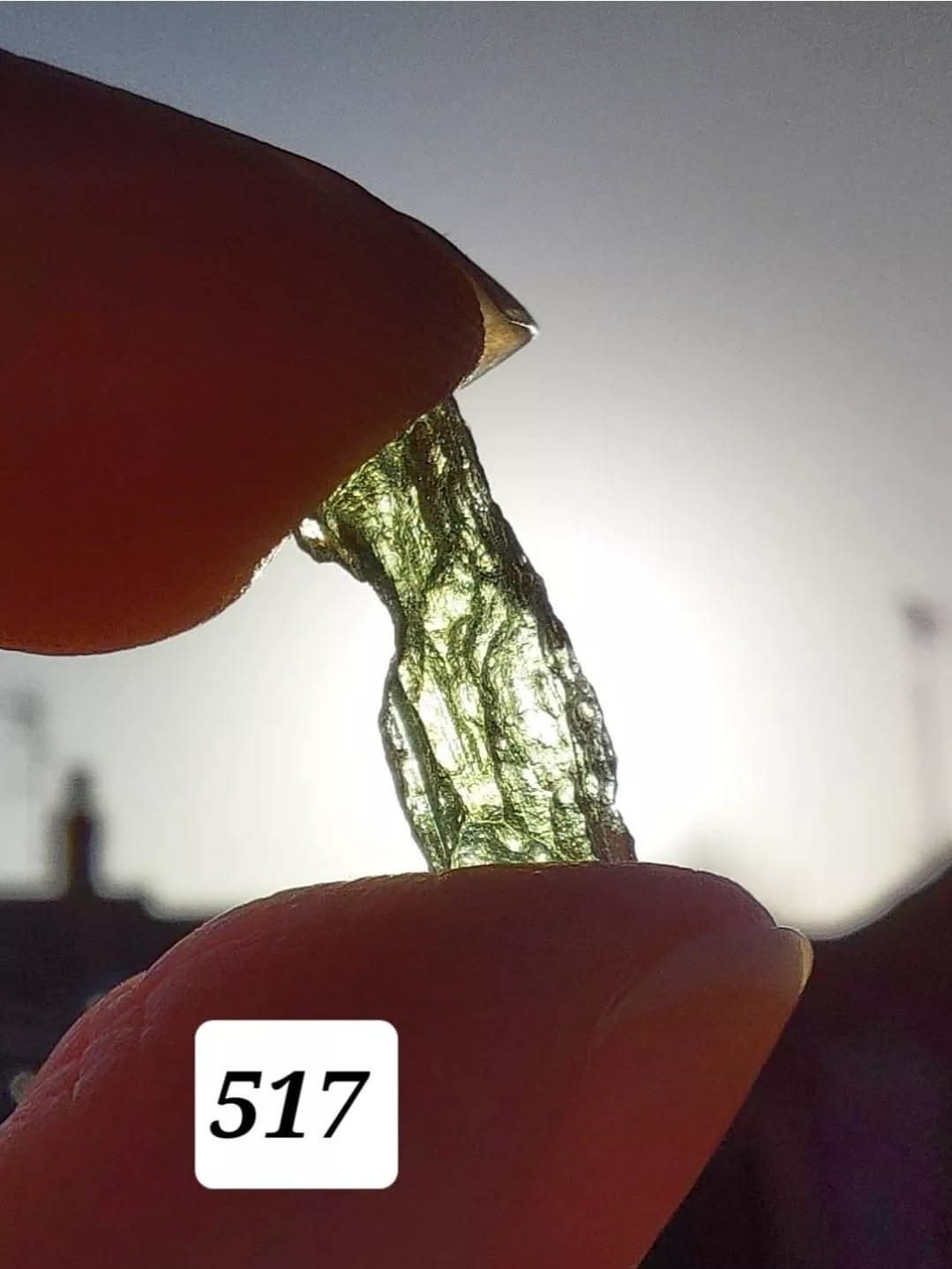 Moldavite Small Piece, 0.39g, Tektite (Ref: 517)