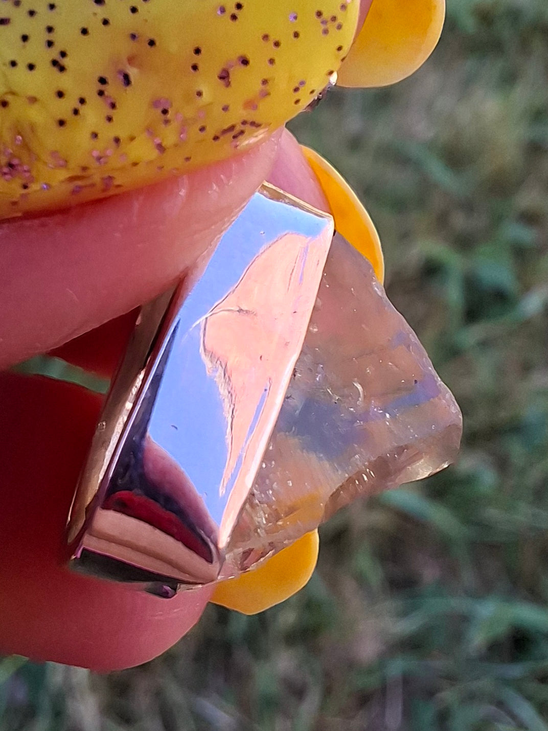 Libyan Desert Glass Pendant, 925 Silver, Tektite (LP103)