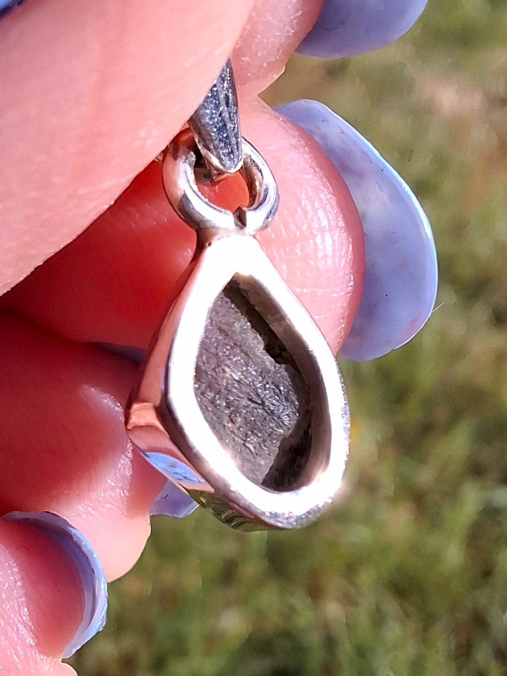 Moldavite Pendant, 925 Silver, Tektite (Ref: P60)