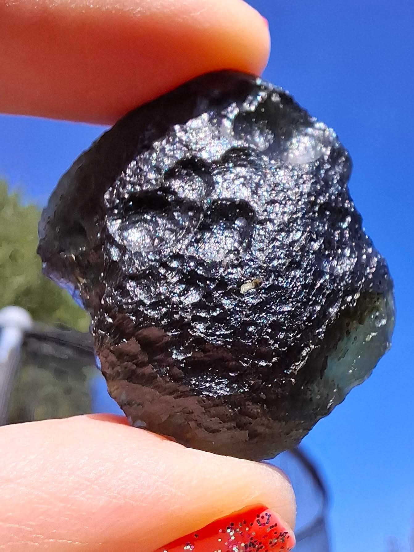 Moldavite Piece, CHLUM, 14.24g, Tektite (Ref: 1181)