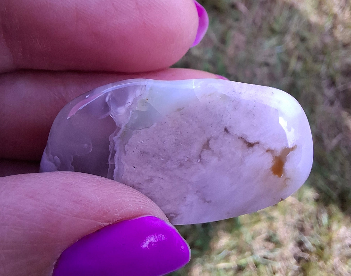 Flower Agate, Tumble Stone, Crystal (Ref: T77)