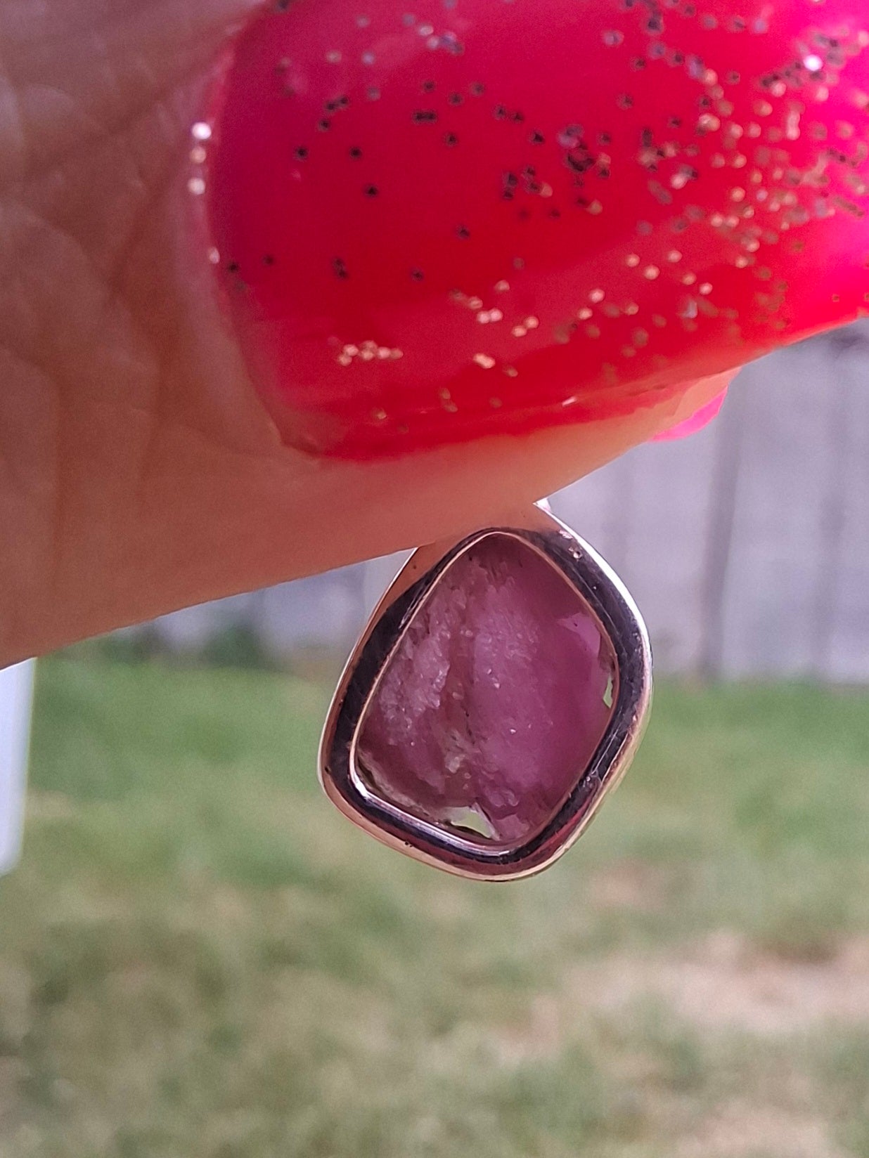 Pink Tourmaline Pendant, 925 Silver, Crystal (Ref: PT10)