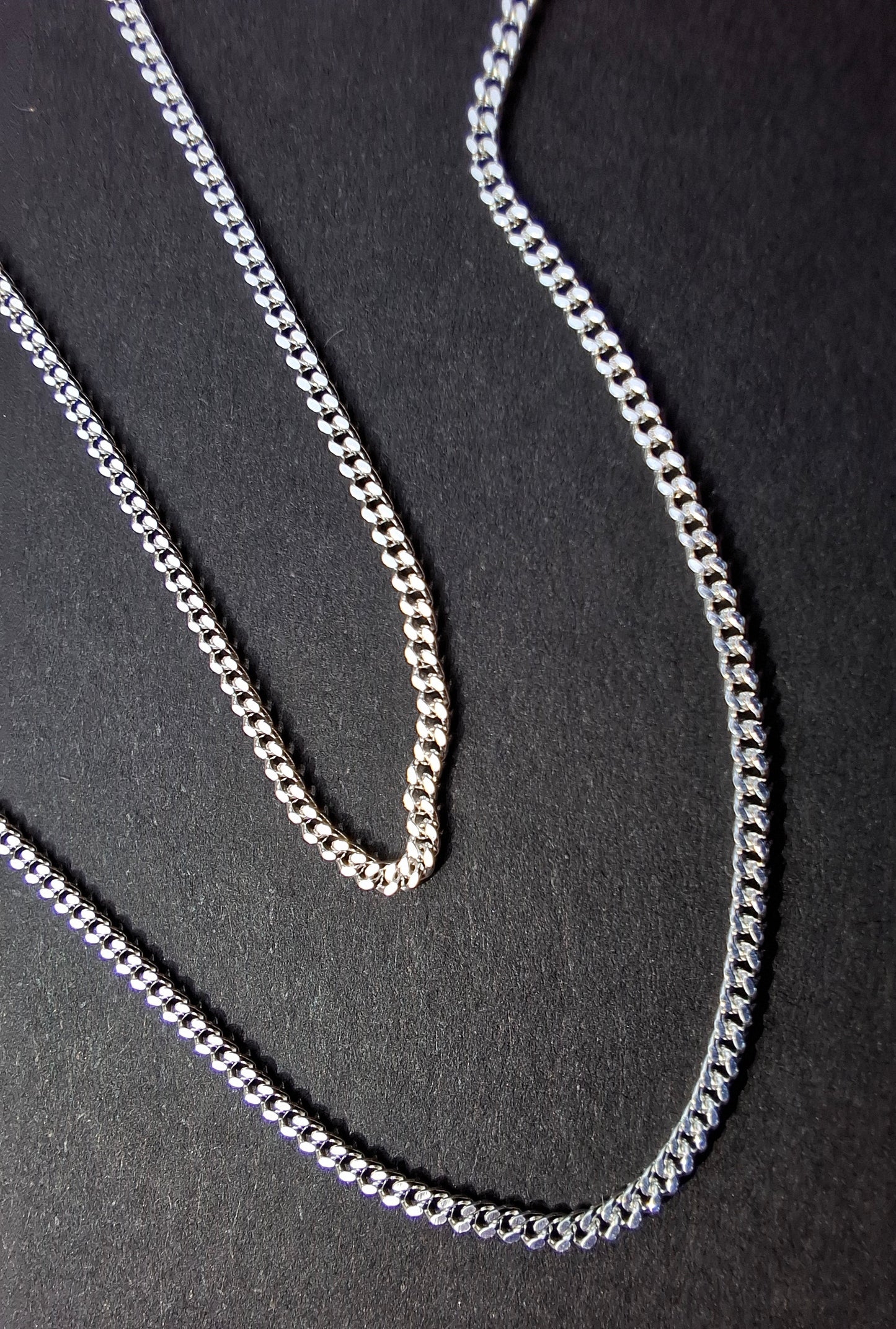 Curb Diamond cut, 1.2mm, 18 inch, 925 Silver CHAIN (Ref: chain-5)