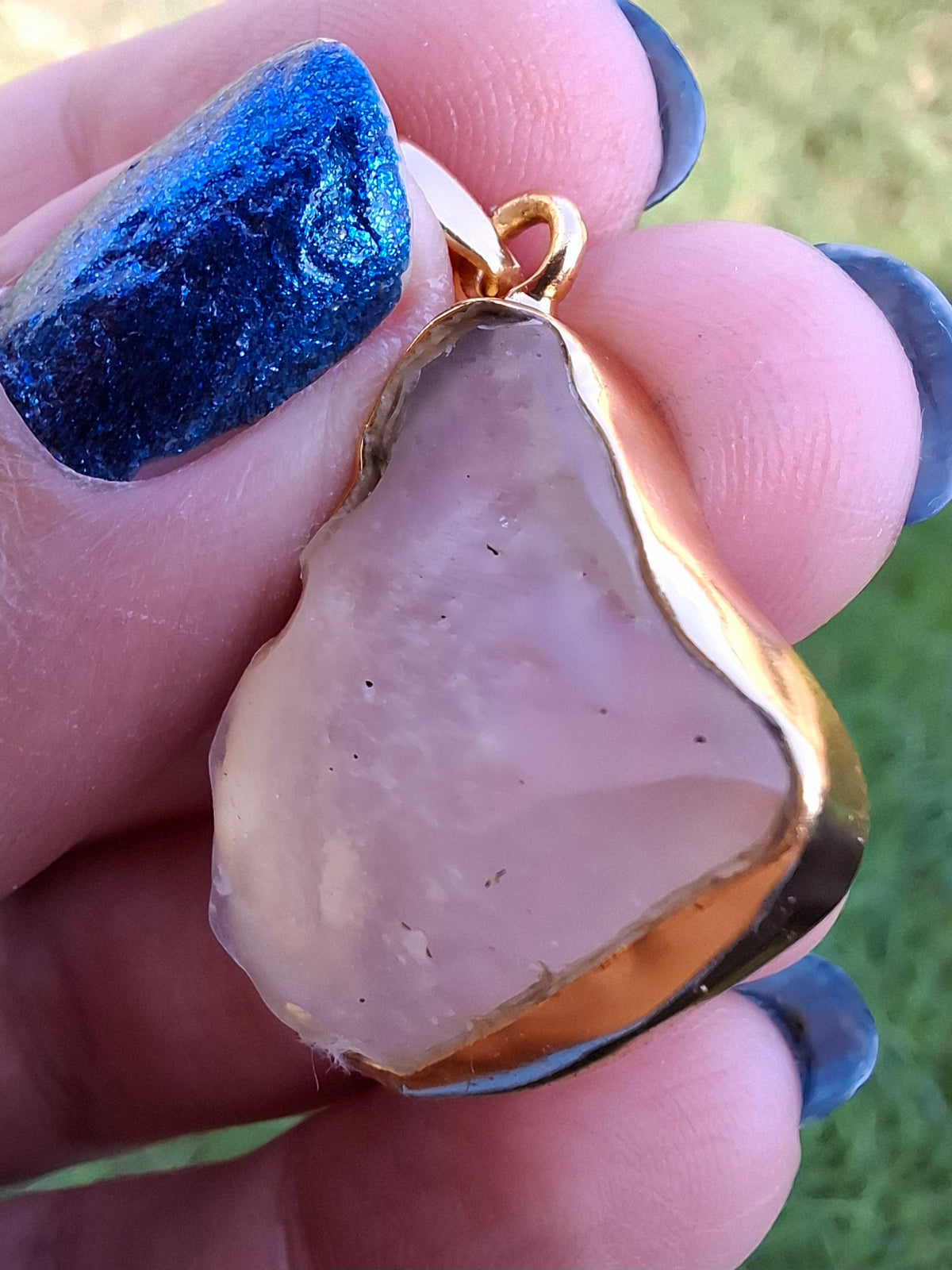 Libyan Desert Glass Pendant, 14K GOLD Plated, Tektite (Ref: LP121)