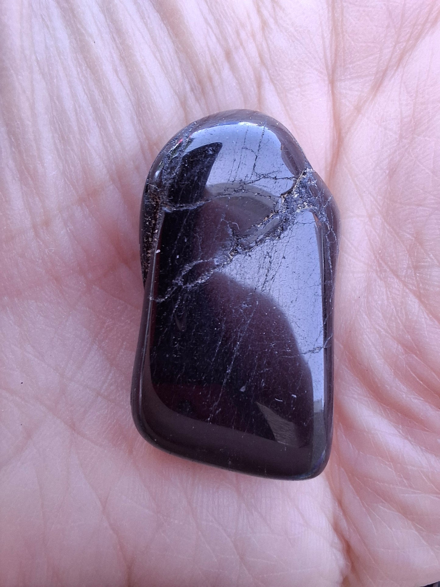 Black Tourmaline, Tumble Stone, Crystal (Ref: T222)