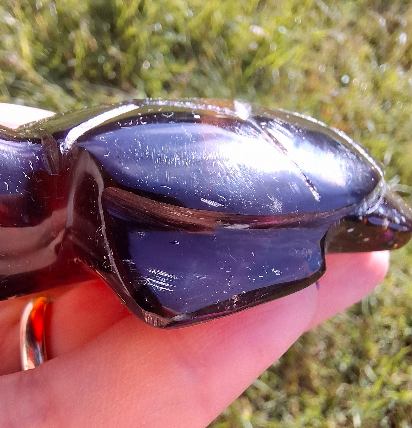Red Amber Turtle, 52.00g, Carving, Fossil (Ref: TT3)