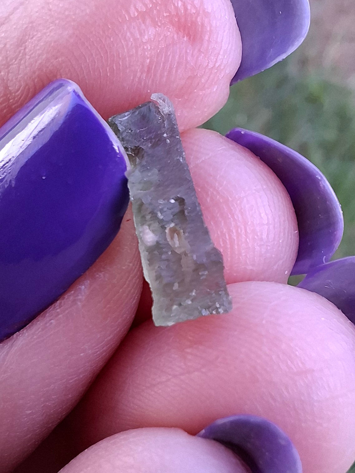 Moldavite Piece, 0.40g, Tektite (Ref: 1487)