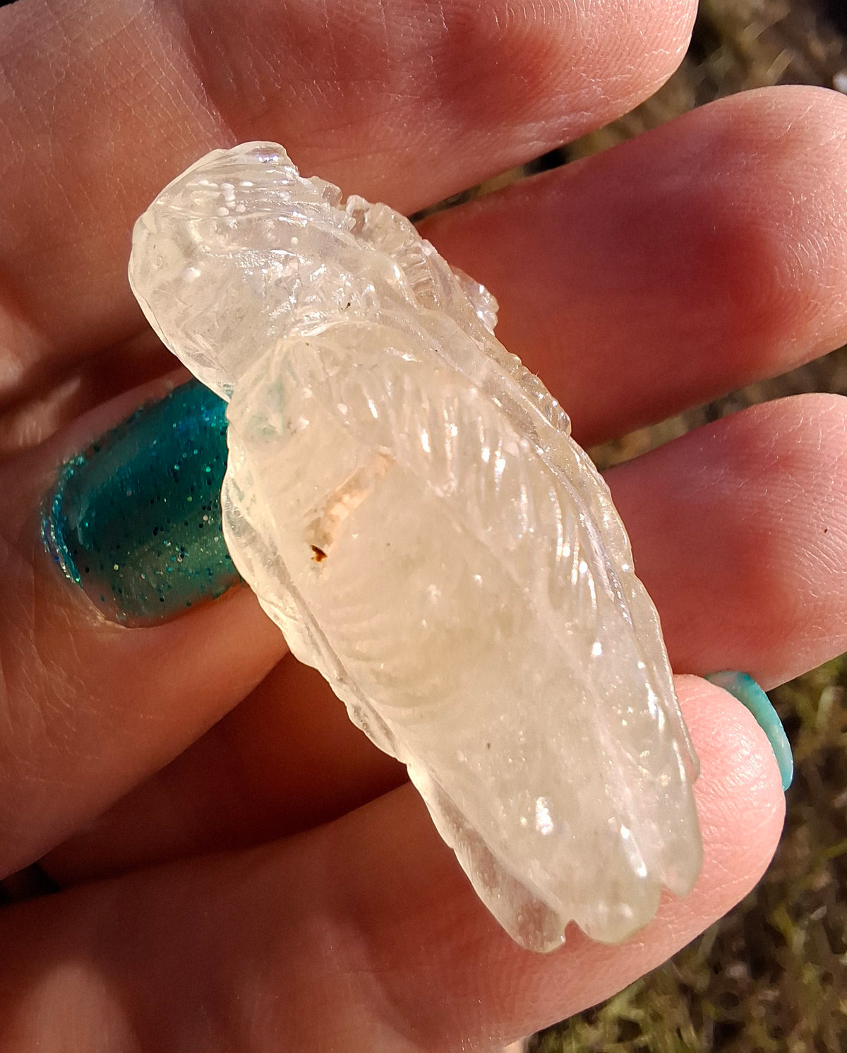Libyan Desert Glass DRAGON HEAD carving, 9.66g, Tektite (Ref: Dragon 3)