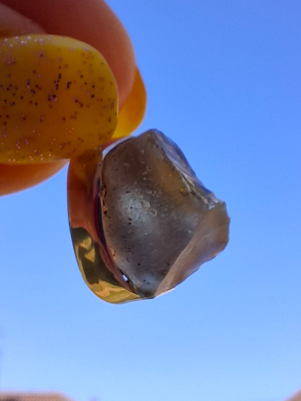 Libyan Desert Glass Pendant, 925 Silver, Tektite (Ref: LP76)
