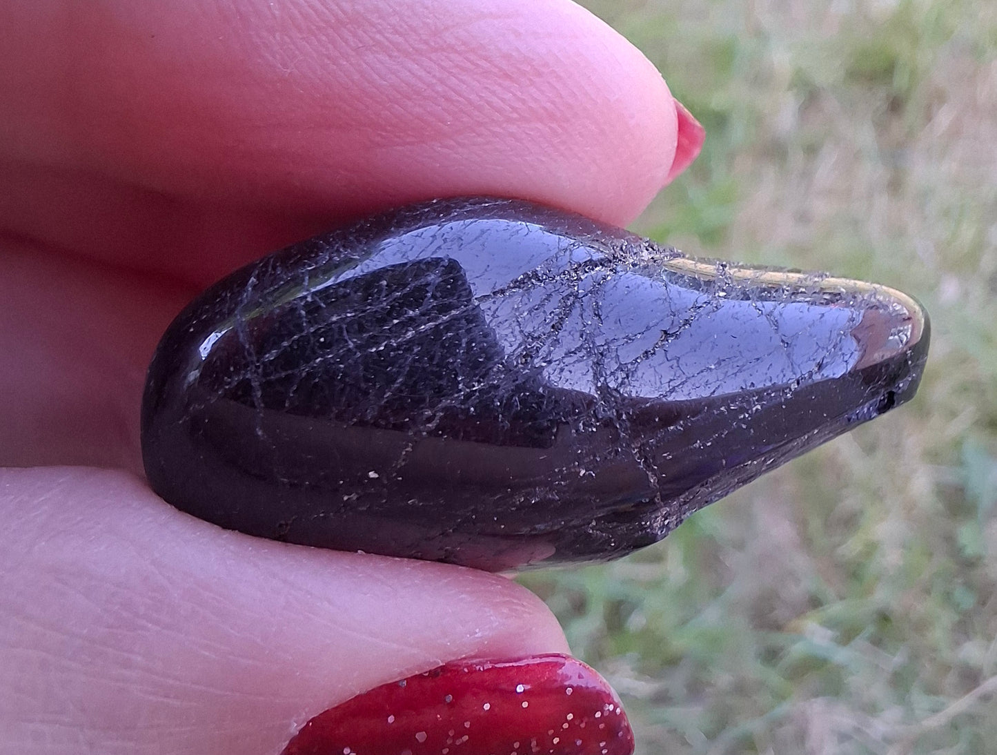 Black Tourmaline, Tumble Stone, Crystal (Ref: T216)