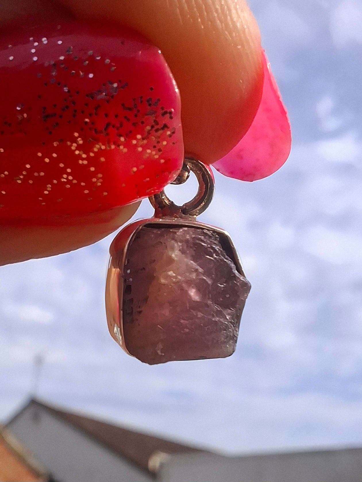 Pink Tourmaline Pendant, 925 Silver, Crystal (Ref: PT76)