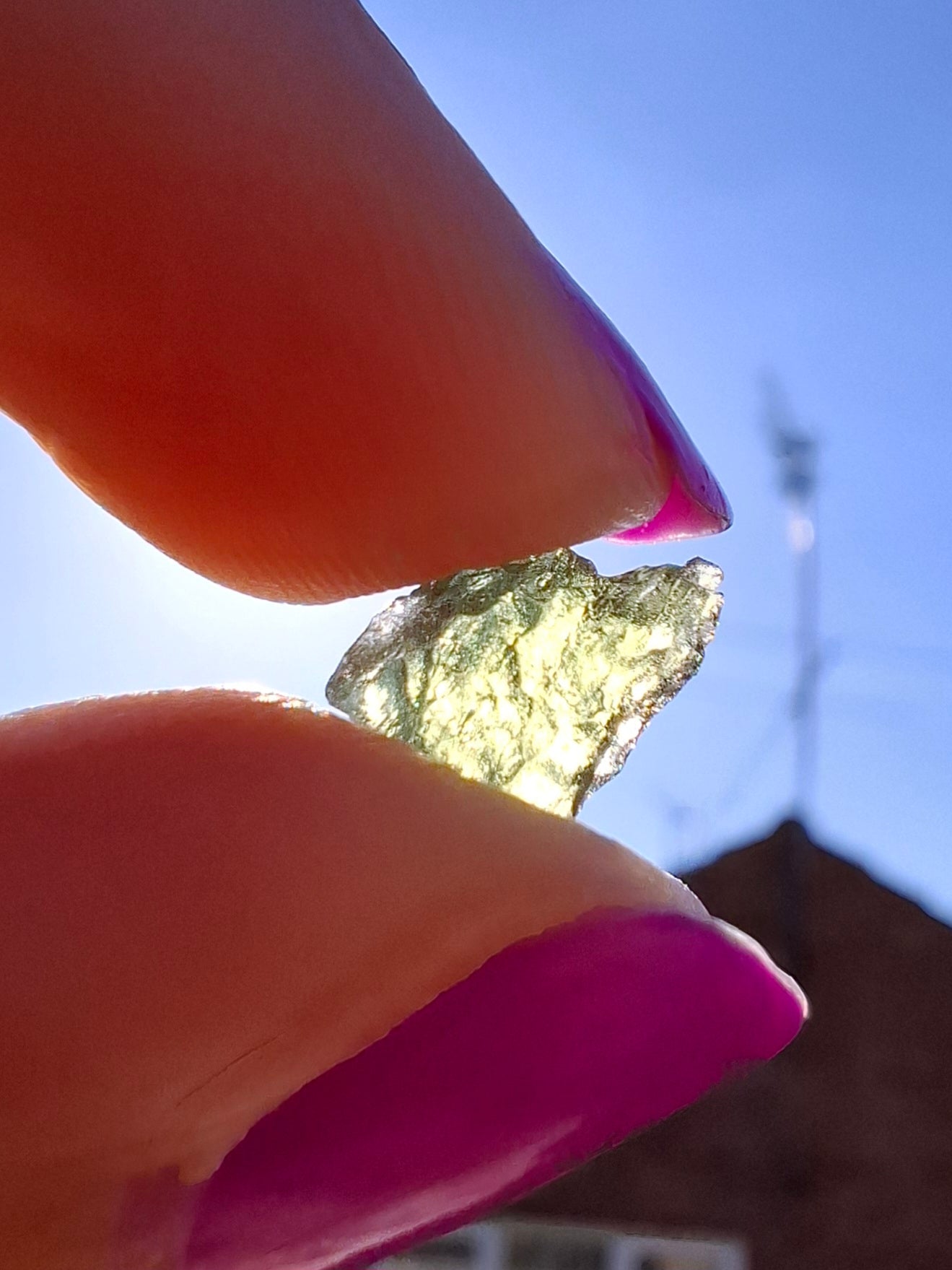 Moldavite small Piece, 0.40g, Tektite (Ref: 1458)